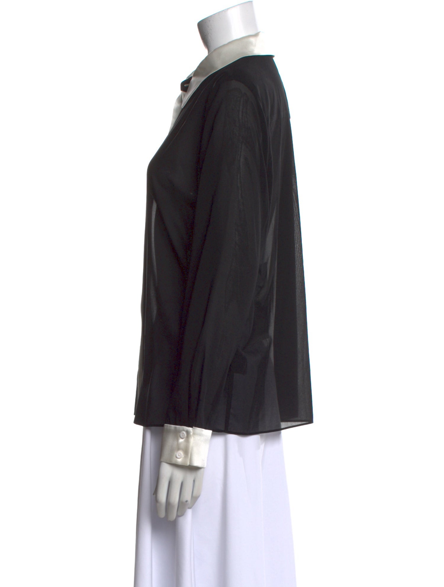 Alice + Olivia Silk Long Sleeve Button-Up Top