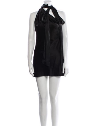Alice + Olivia Tie Neck Mini Dress