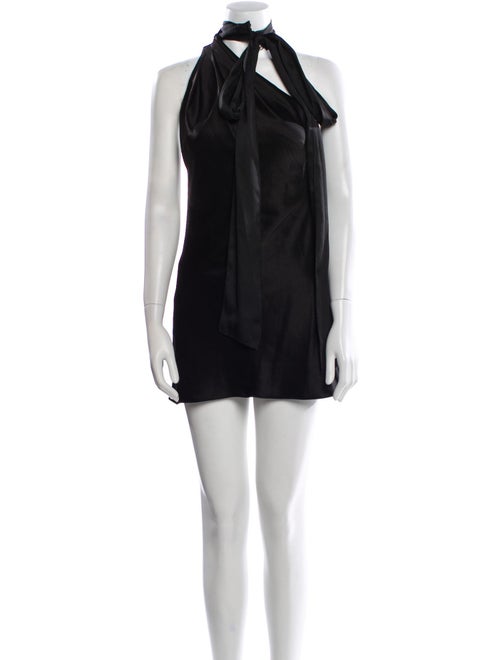 Alice + Olivia Tie Neck Mini Dress