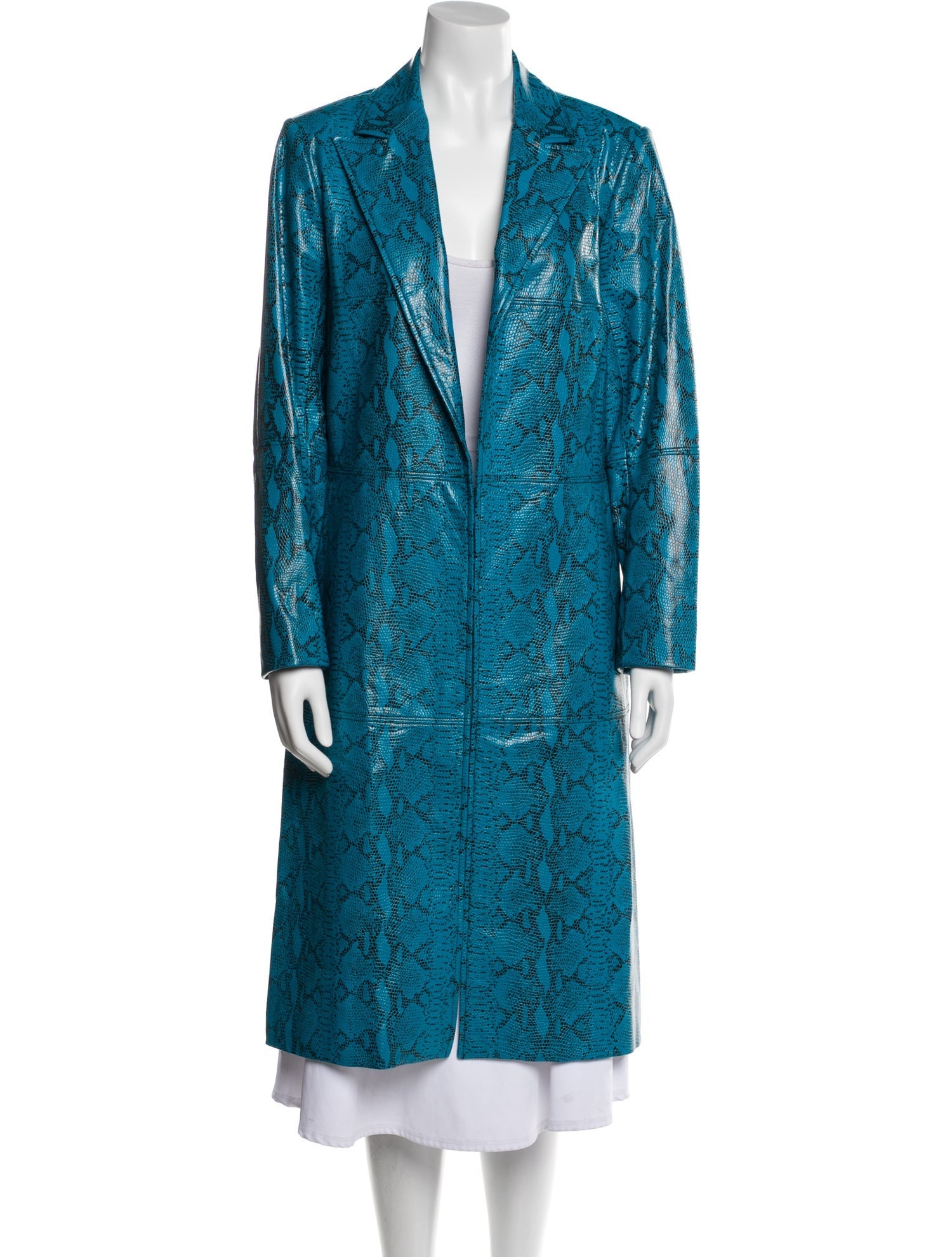 Alice + Olivia Leather Animal Print Coat