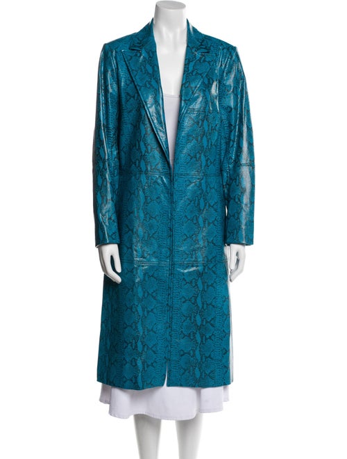 Alice + Olivia Leather Animal Print Coat