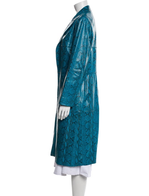 Alice + Olivia Leather Animal Print Coat