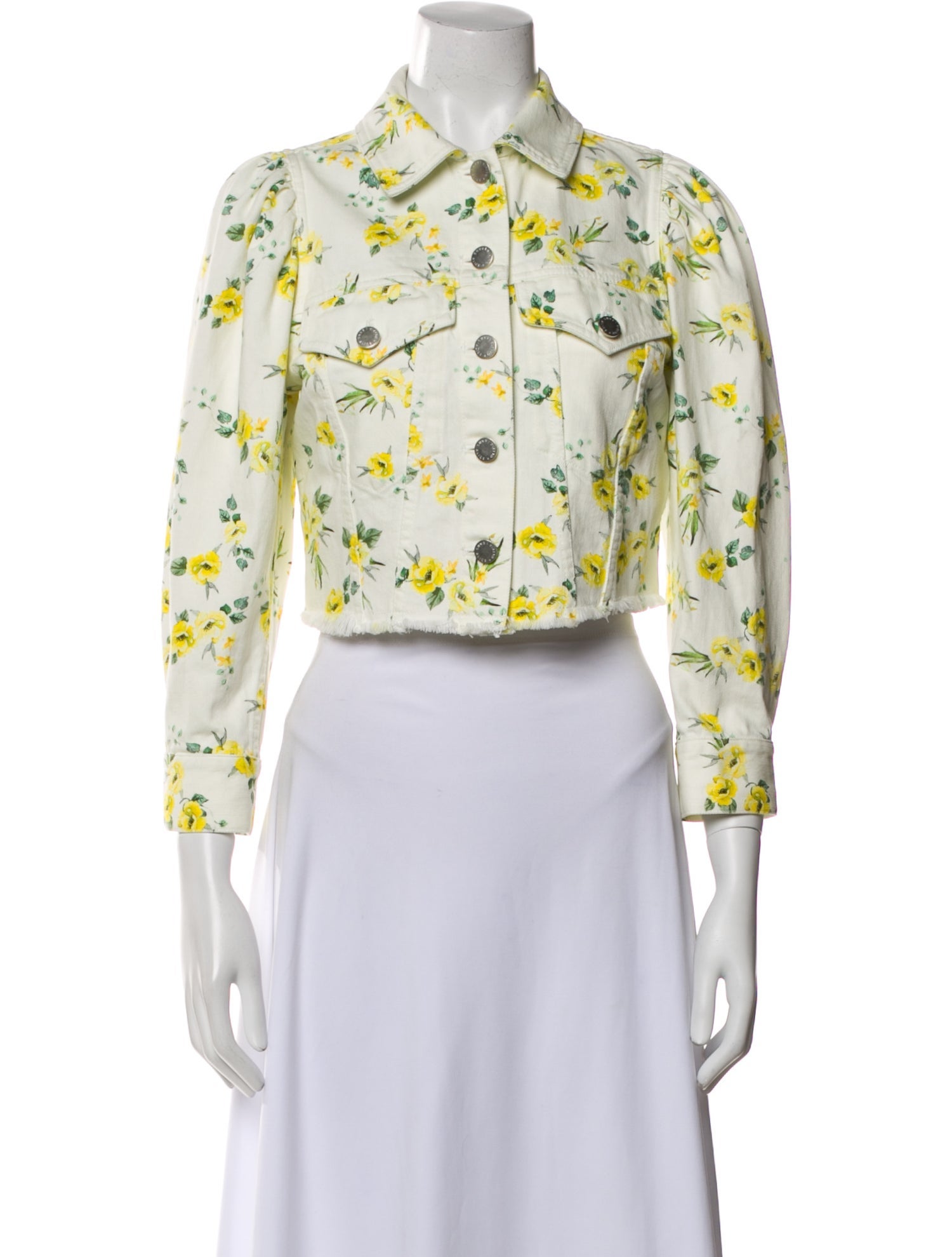 Alice + Olivia Floral Print Denim Jacket