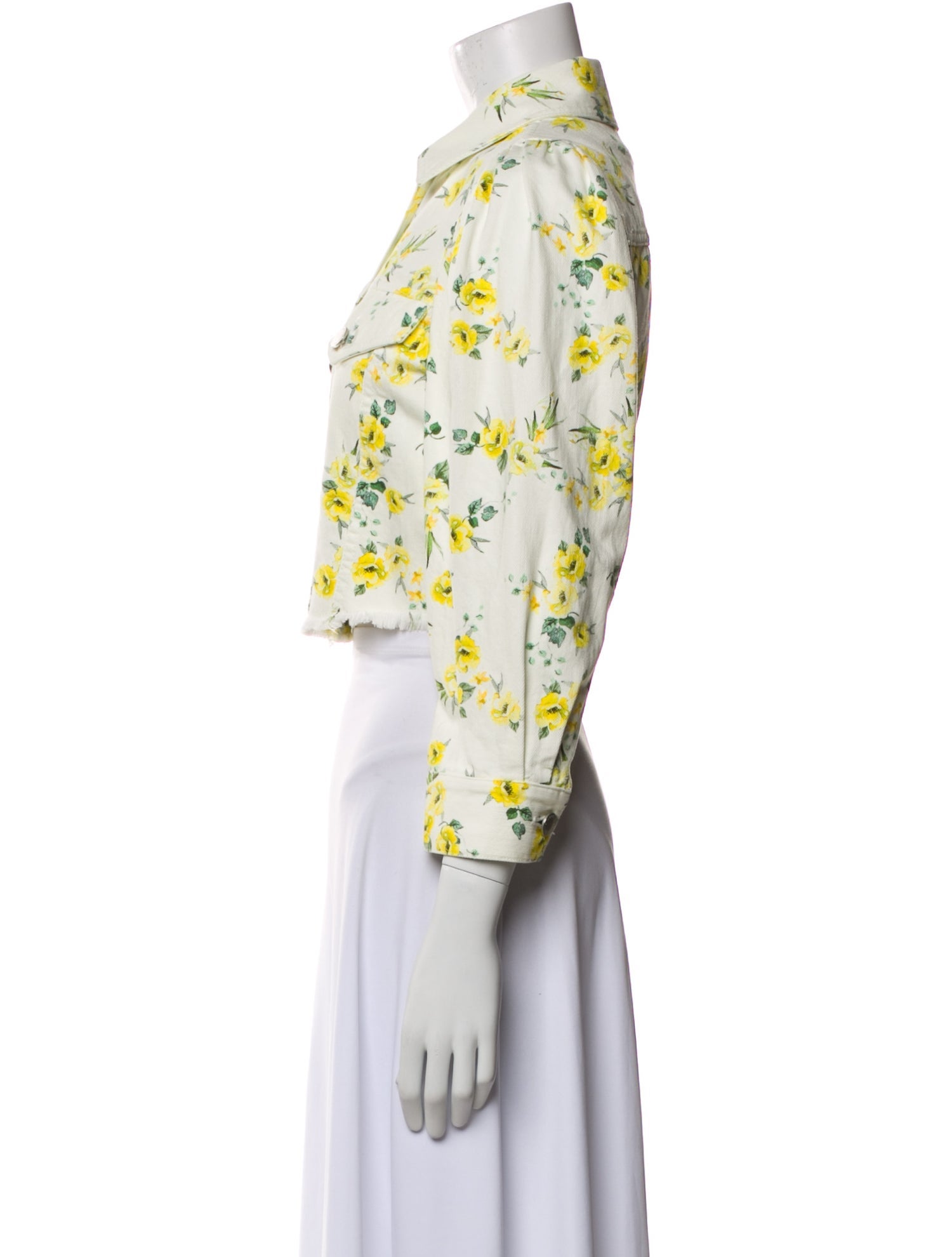 Alice + Olivia Floral Print Denim Jacket