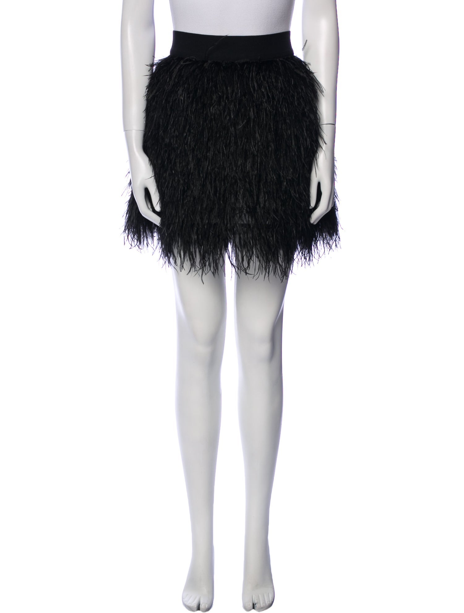 Alice + Olivia Ostrich Feather Mini Skirt