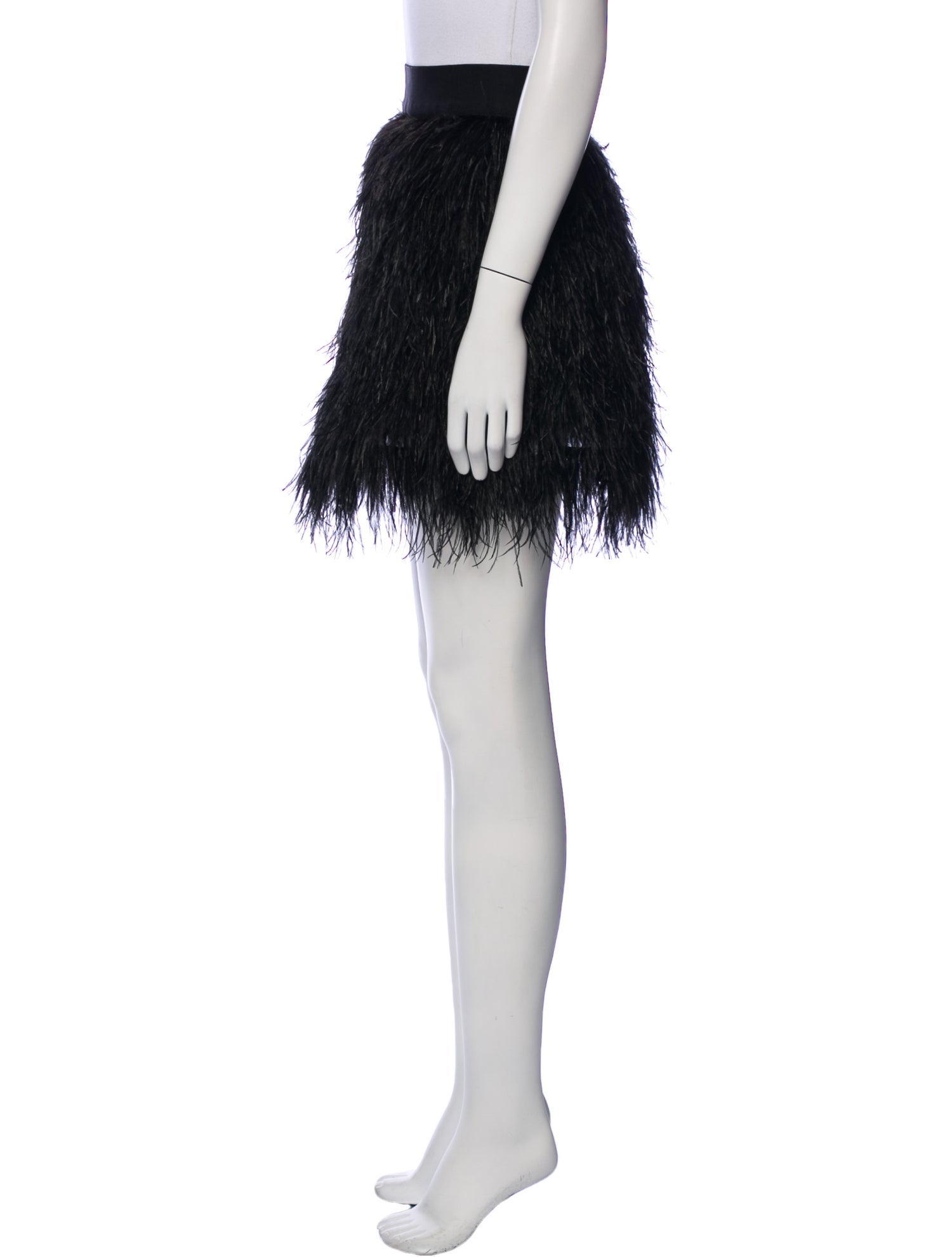 Alice + Olivia Ostrich Feather Mini Skirt