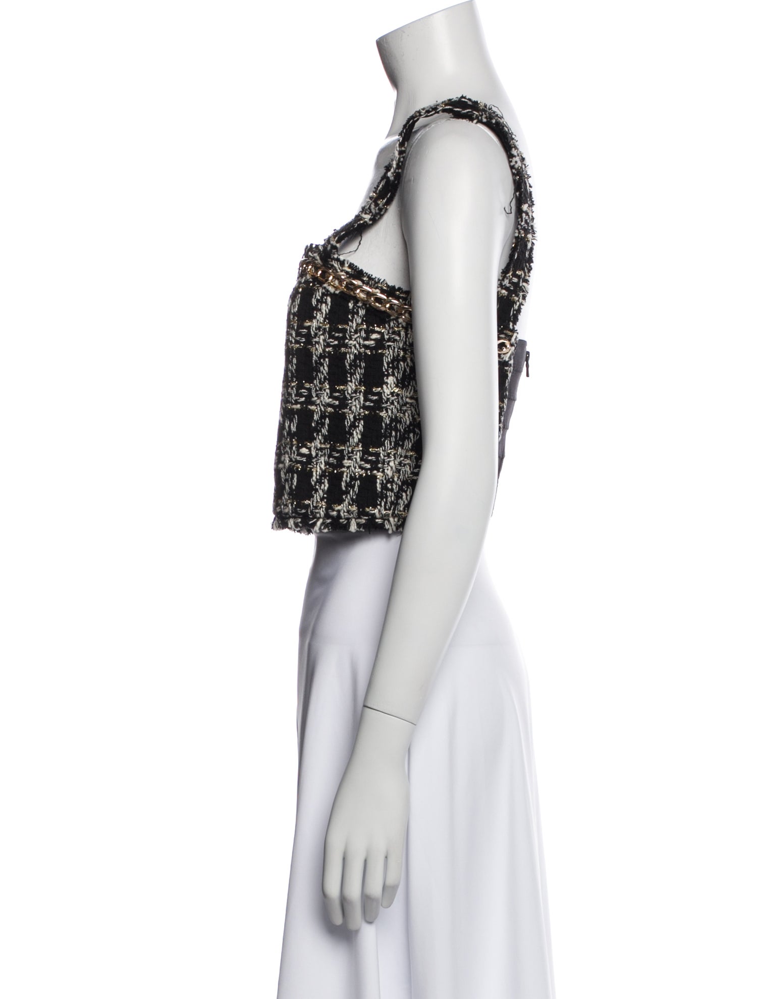 Alice + Olivia Printed Square Neckline Crop Top