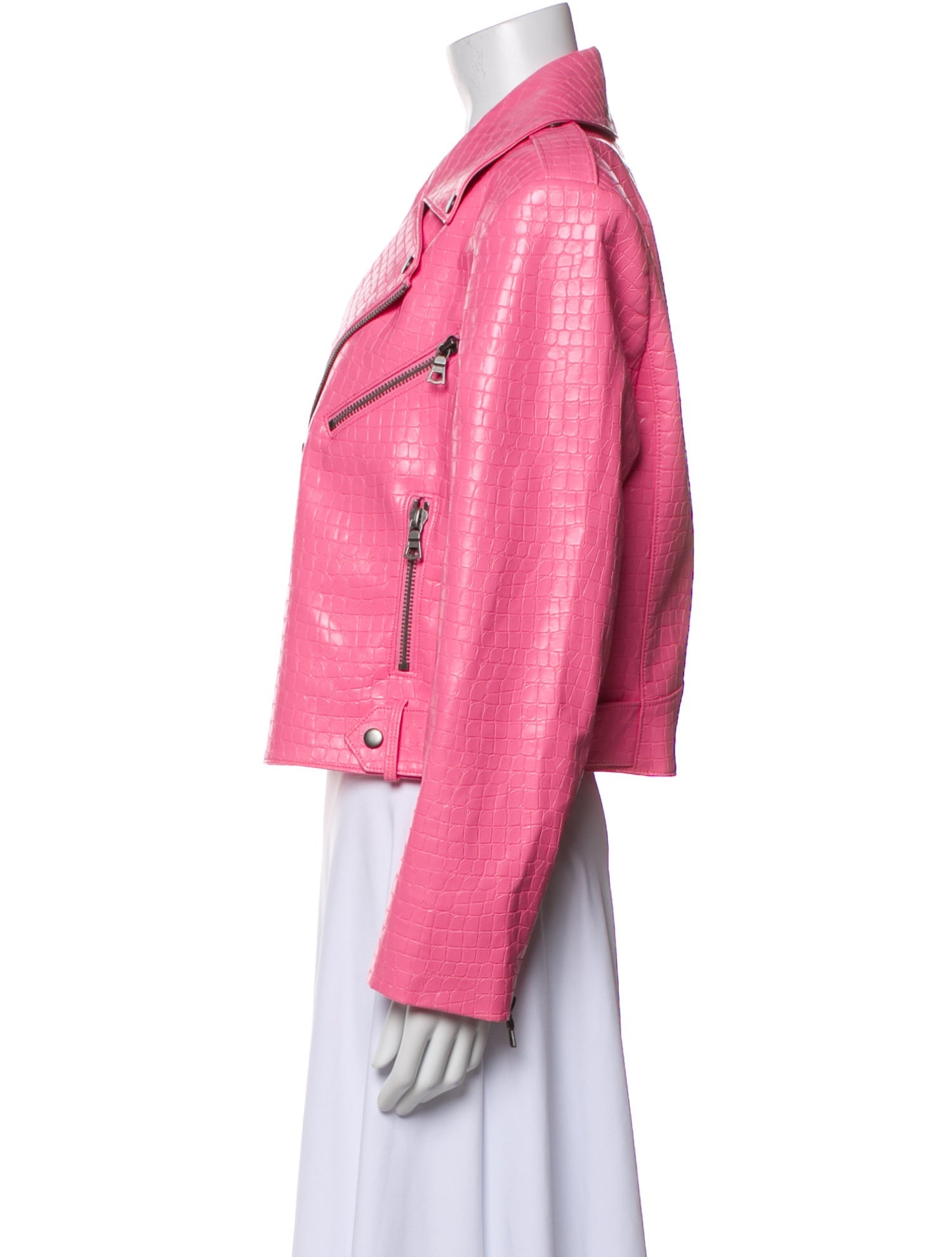 Alice + Olivia Faux Leather Biker Jacket