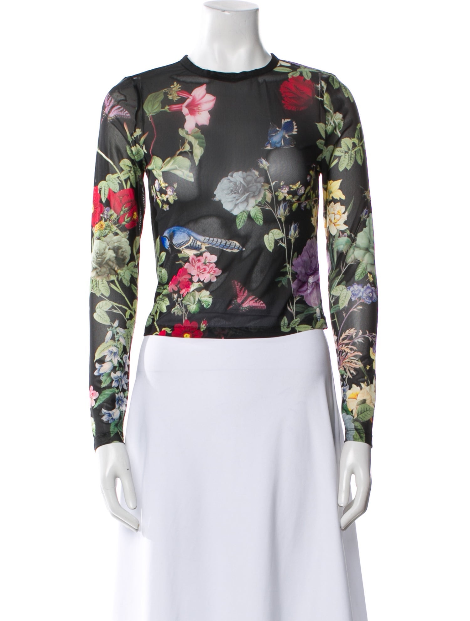 Alice + Olivia Floral Print Crew Neck Top w/ Tags