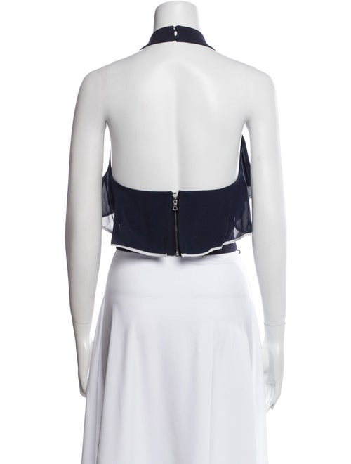 Alice + Olivia Halterneck Sleeveless Crop Top