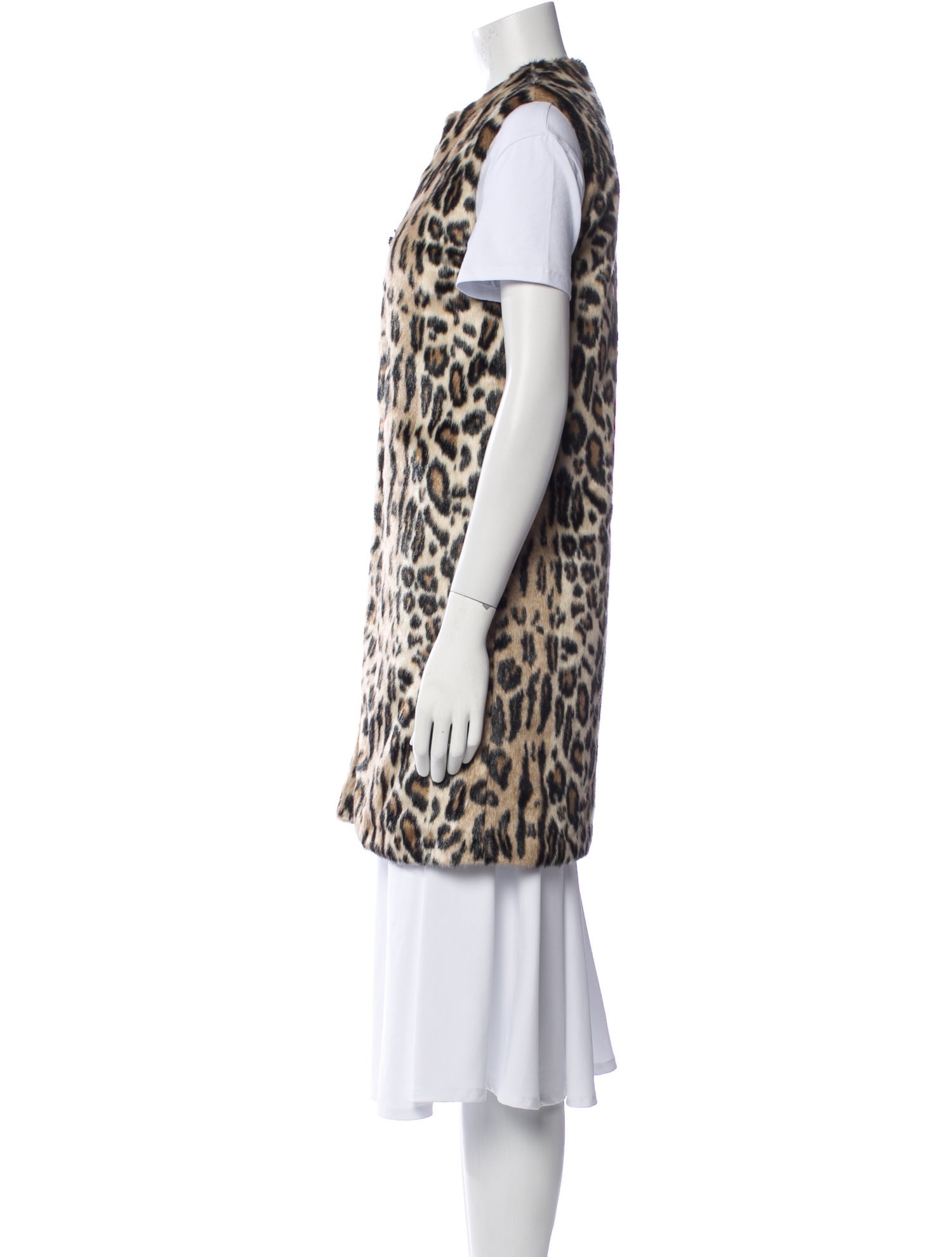Alice + Olivia Faux Fur Animal Print Faux Fur Coat