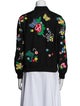 Alice + Olivia Silk Floral Print Bomber Jacket