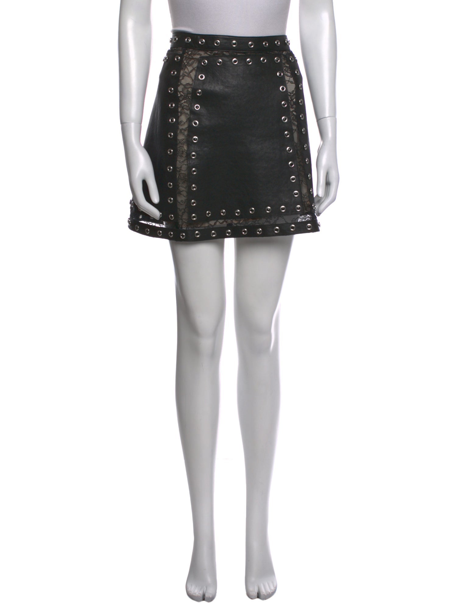 Alice + Olivia Leather Mini Skirt