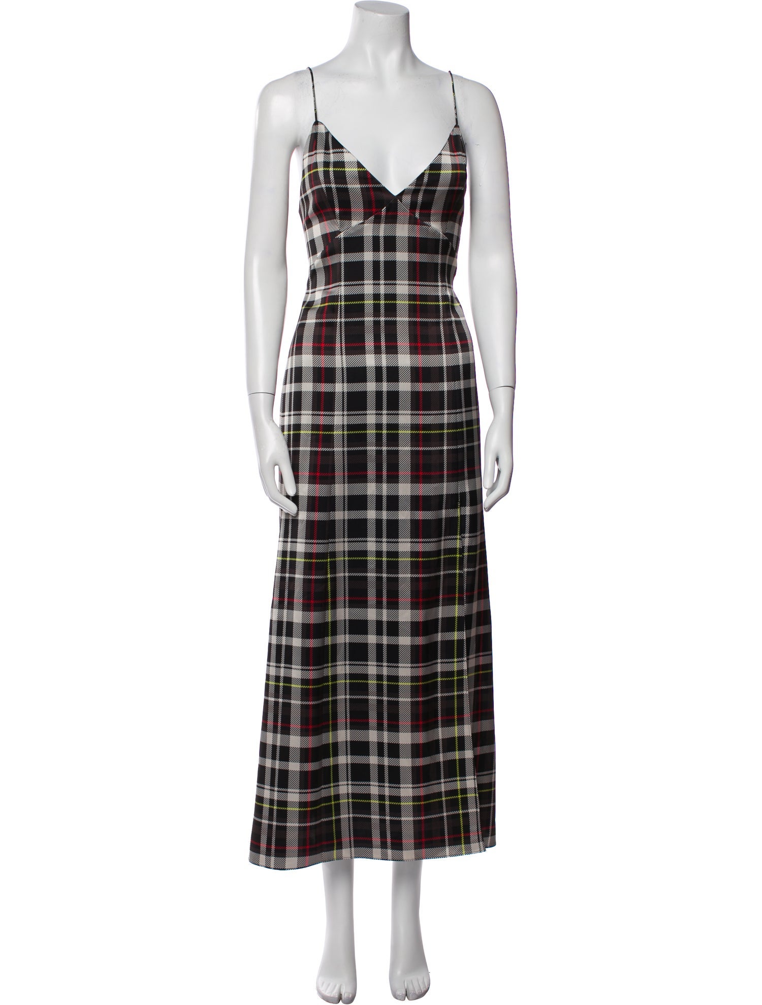 Alice + Olivia Plaid Print Long Dress w/ Tags