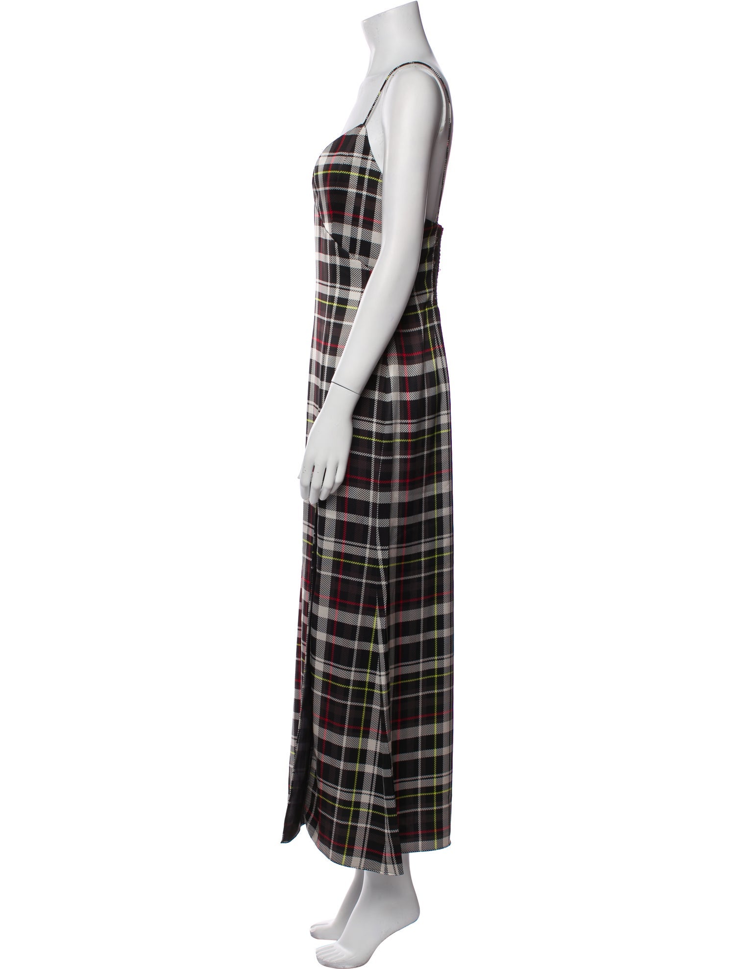Alice + Olivia Plaid Print Long Dress w/ Tags
