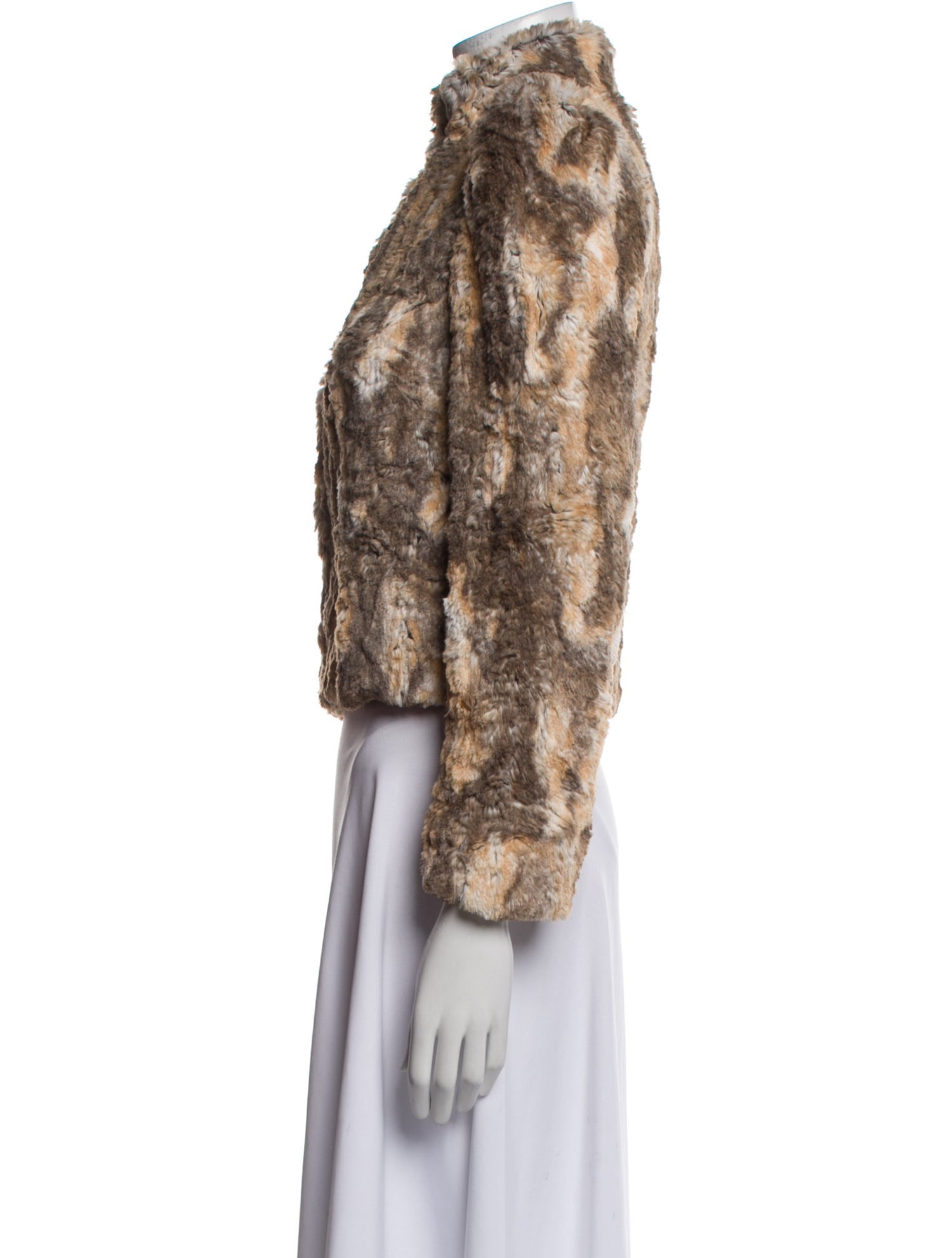 Alice + Olivia Printed Faux Fur Jacket