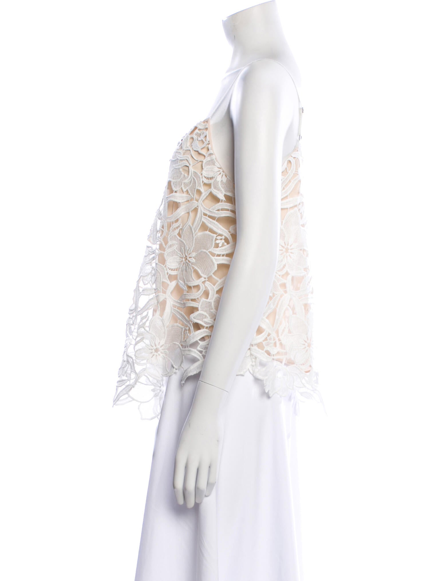 Alice + Olivia Lace Pattern V-Neck Top