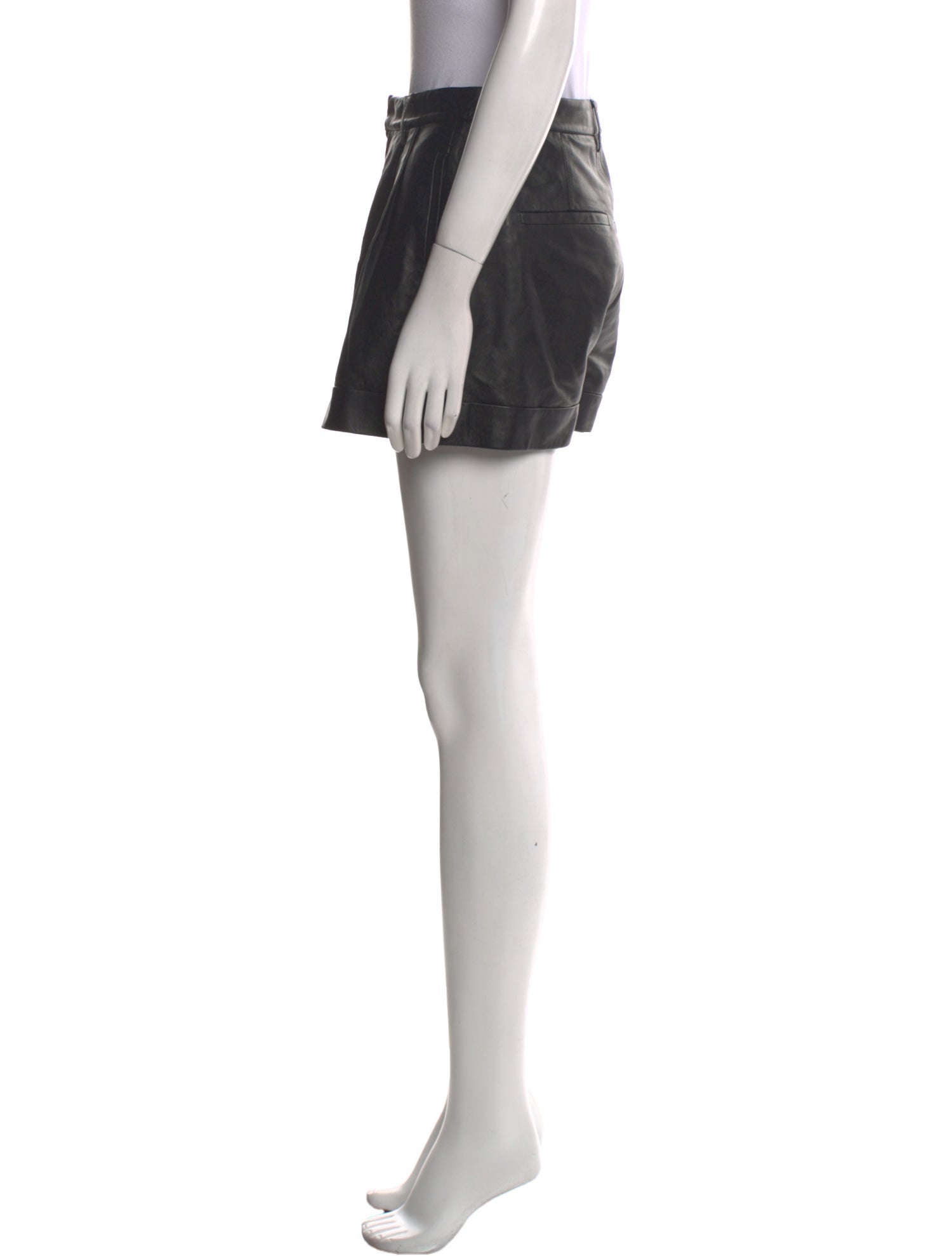 Alice + Olivia Lamb Leather Mini Shorts