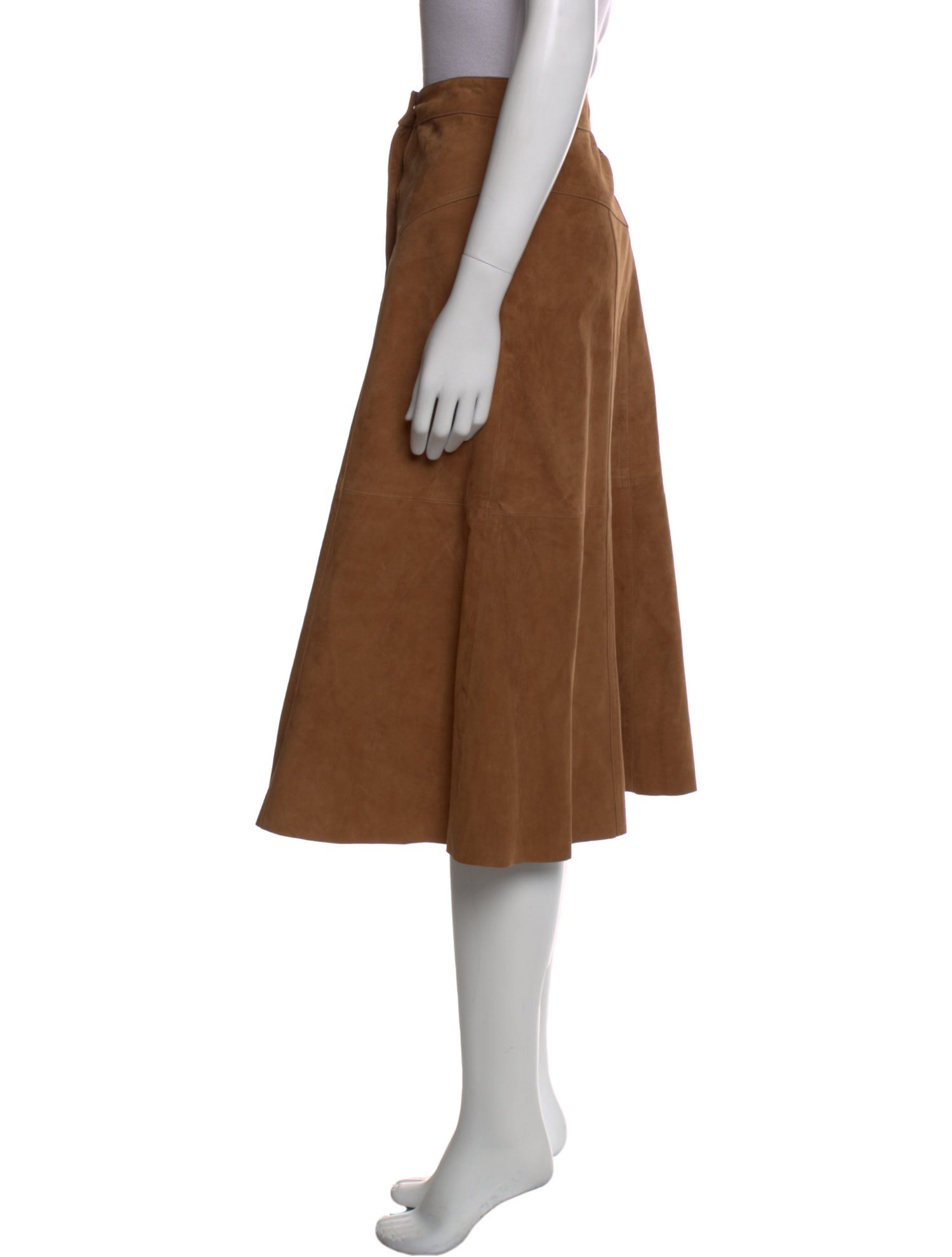 Alice + Olivia Lamb Leather Knee-Length Skirt