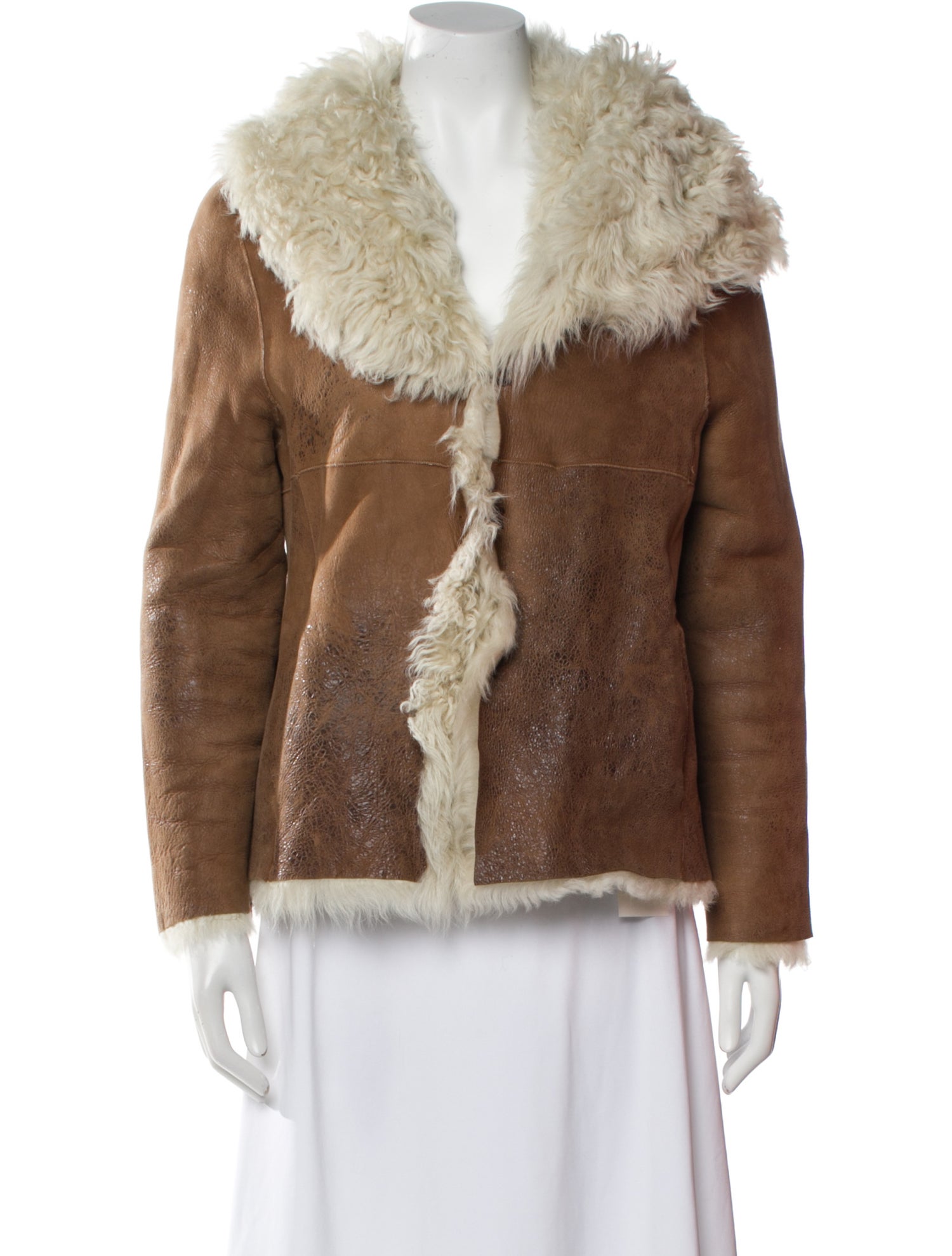 Alice + Olivia Leather Faux Fur Jacket