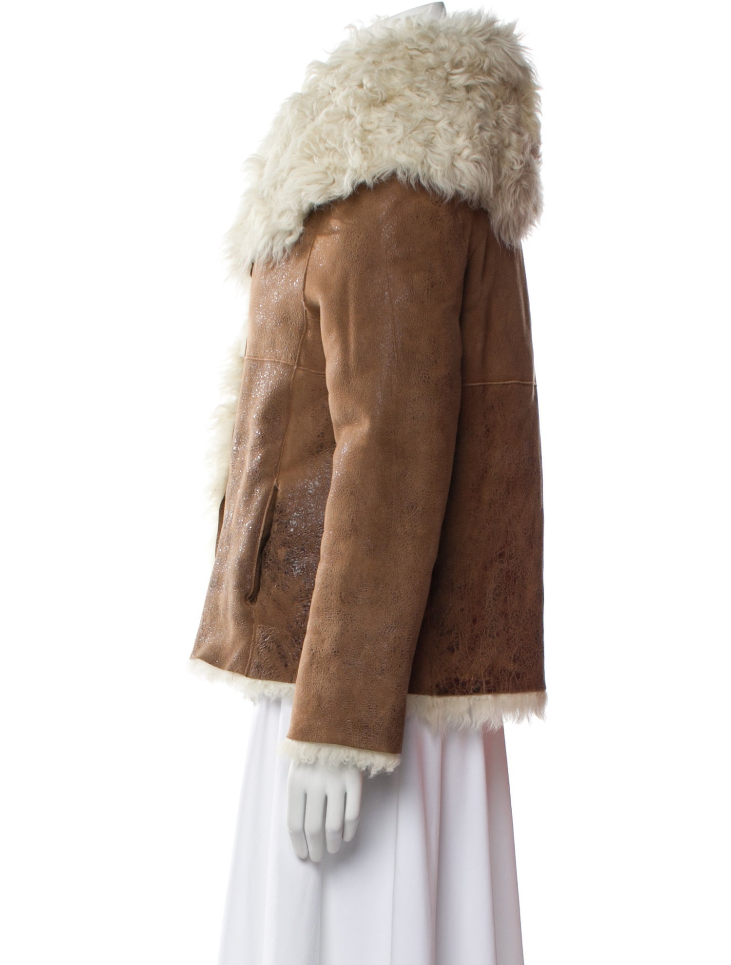Alice + Olivia Leather Faux Fur Jacket