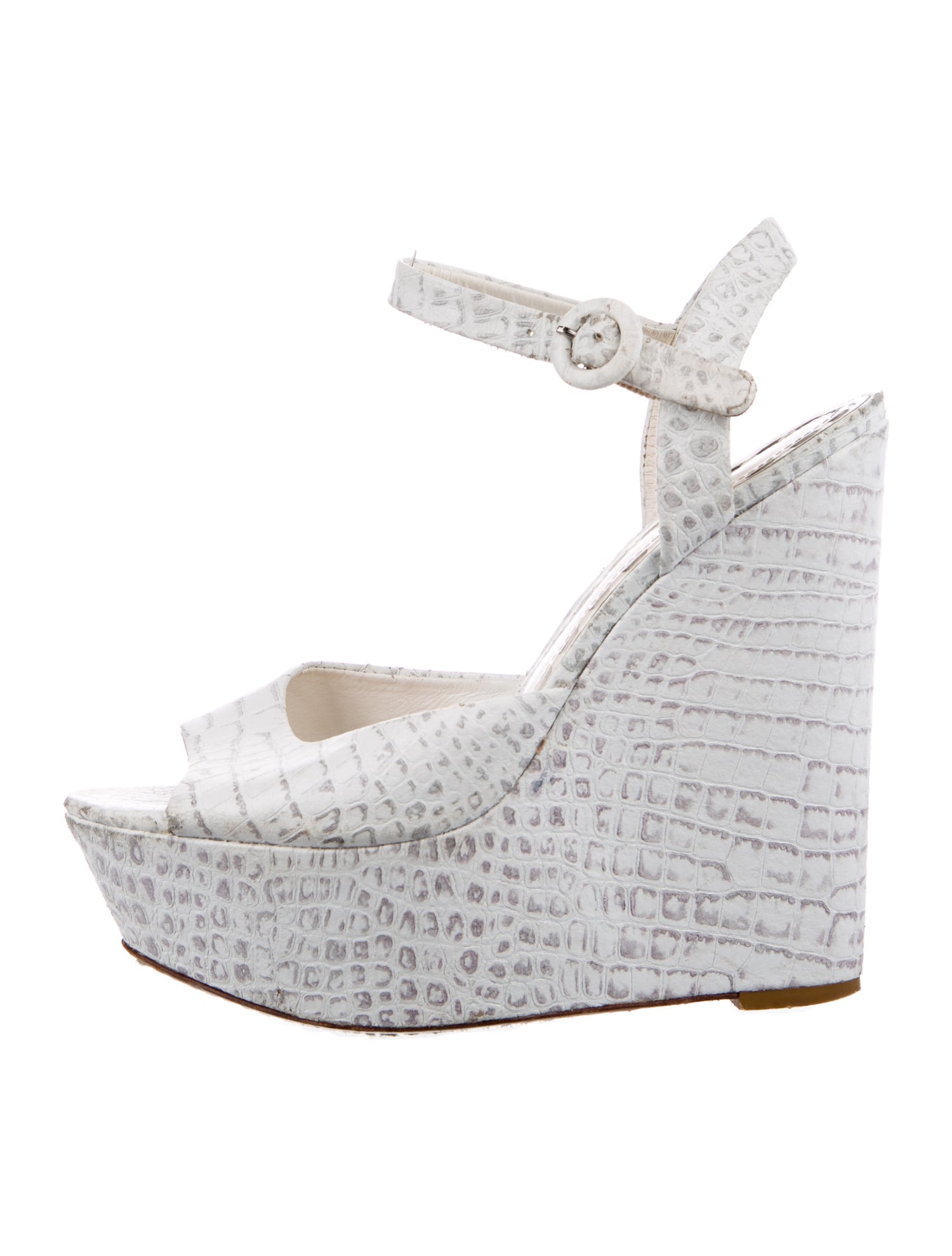 Alice + Olivia Leather Animal Print Espadrilles