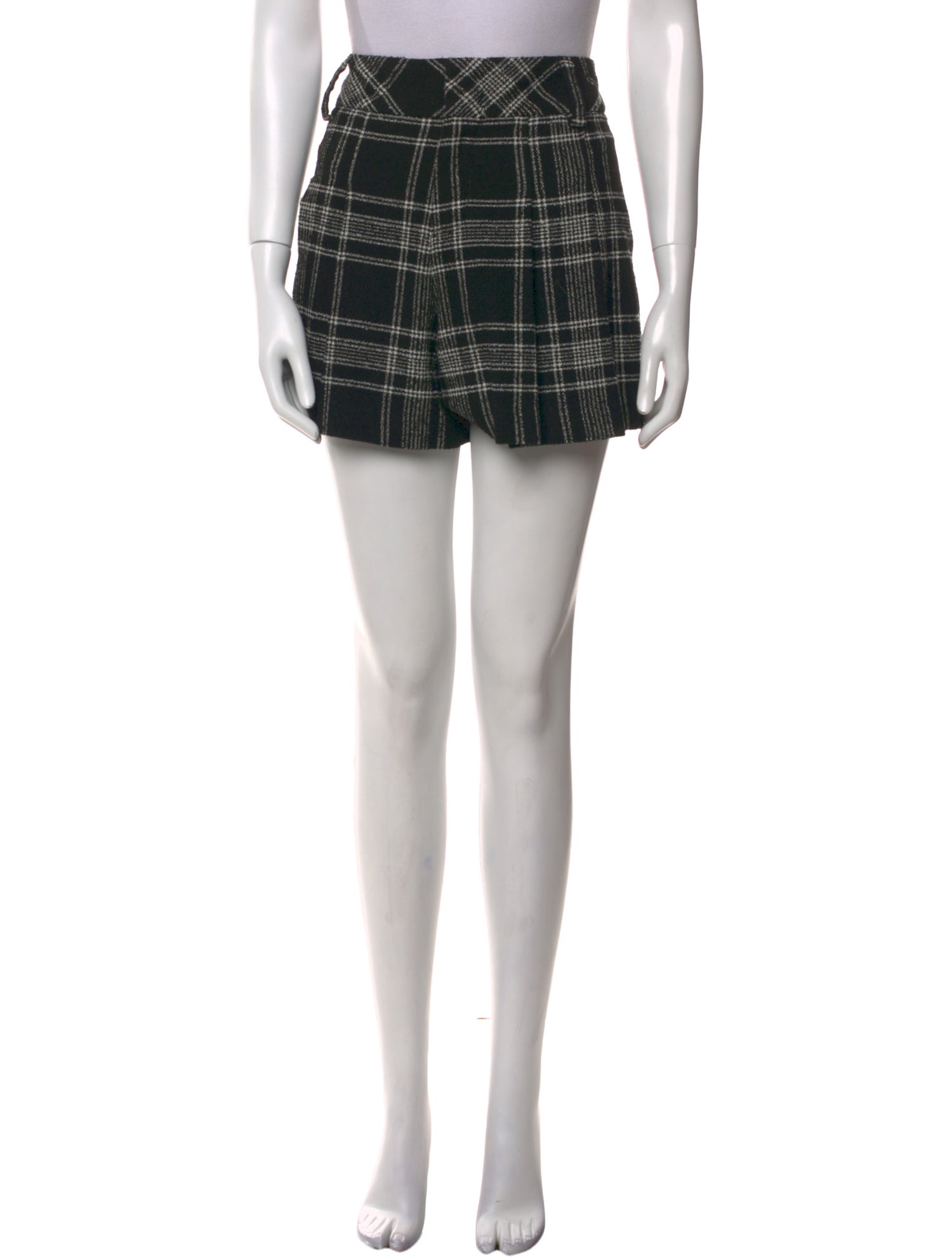 Alice + Olivia Plaid Print Mini Shorts w/ Tags