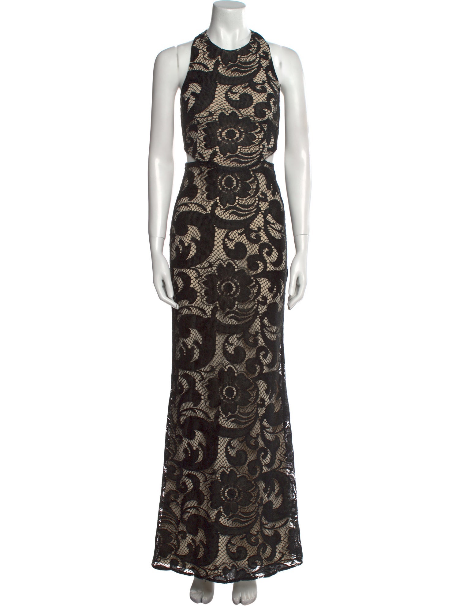 Alice + Olivia Lace Pattern Long Dress