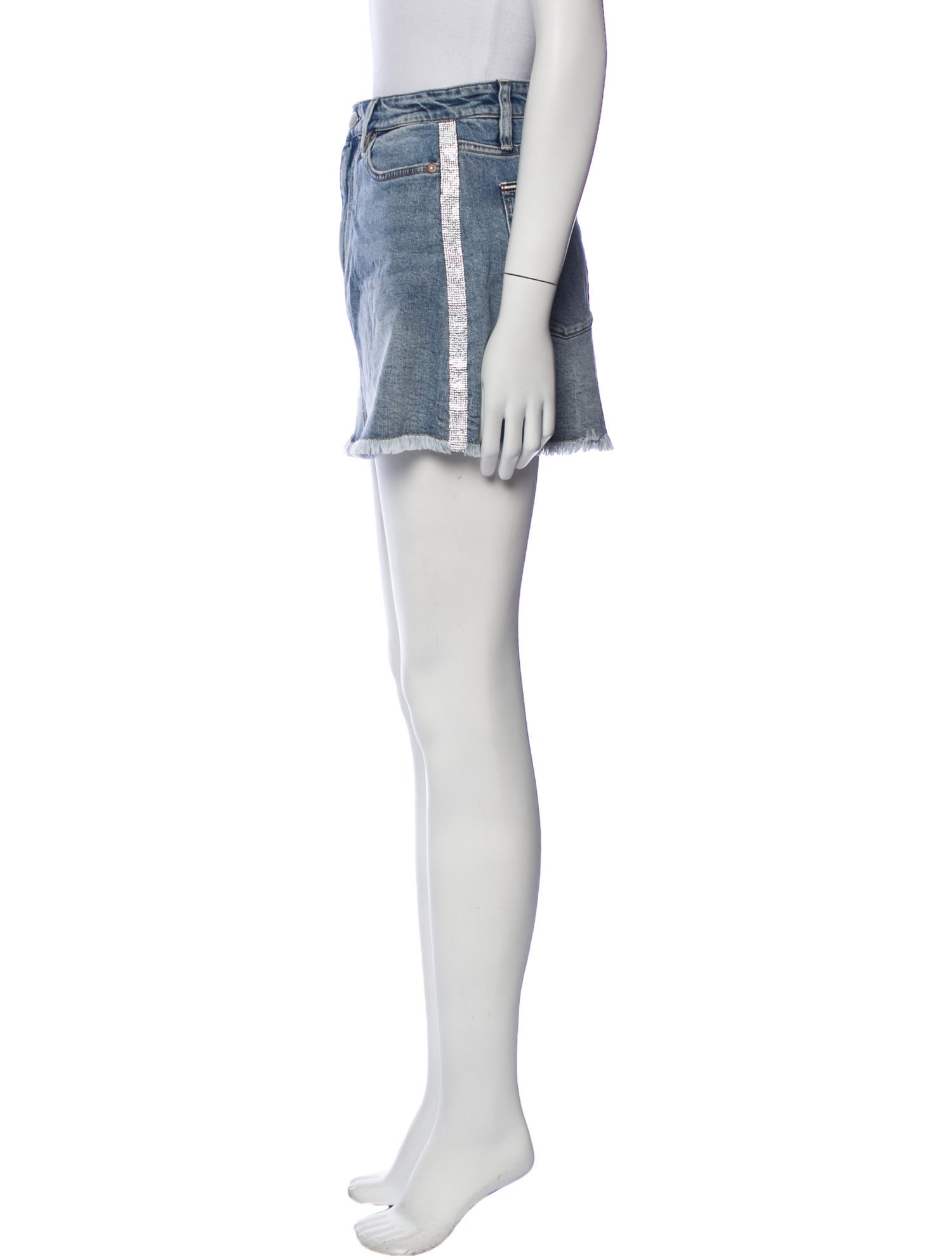 Alice + Olivia Leather Trim Embellishment Mini Skirt