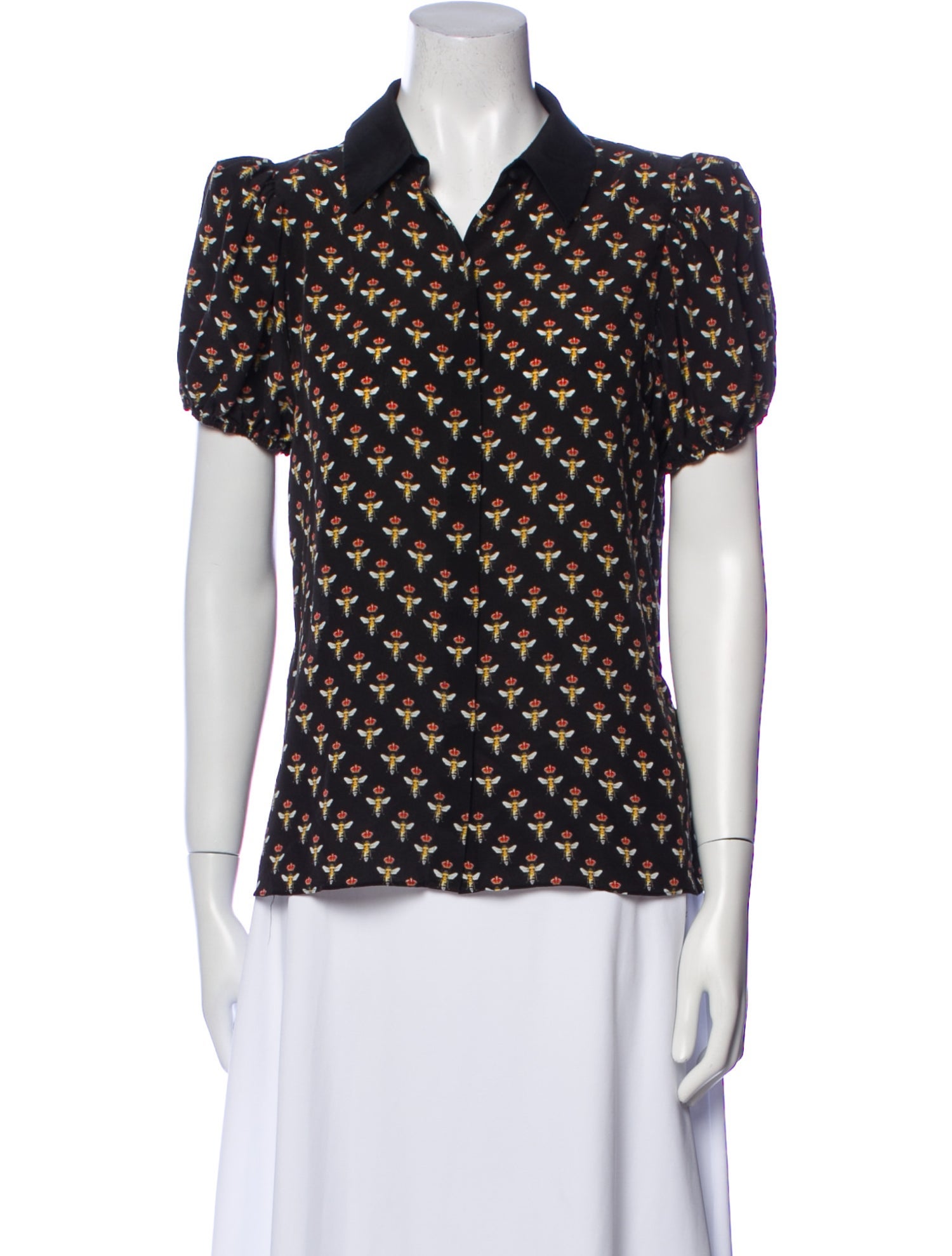Alice + Olivia Silk Printed Polo