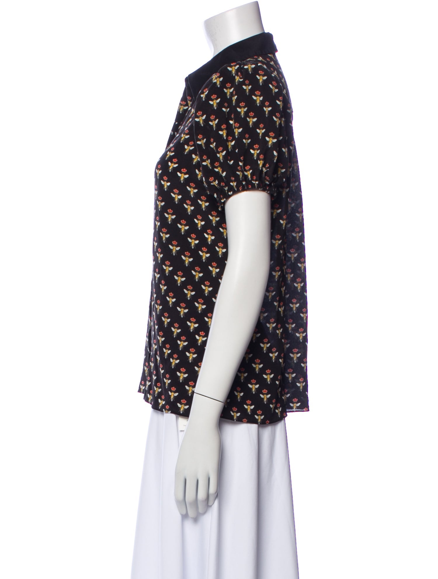 Alice + Olivia Silk Printed Polo