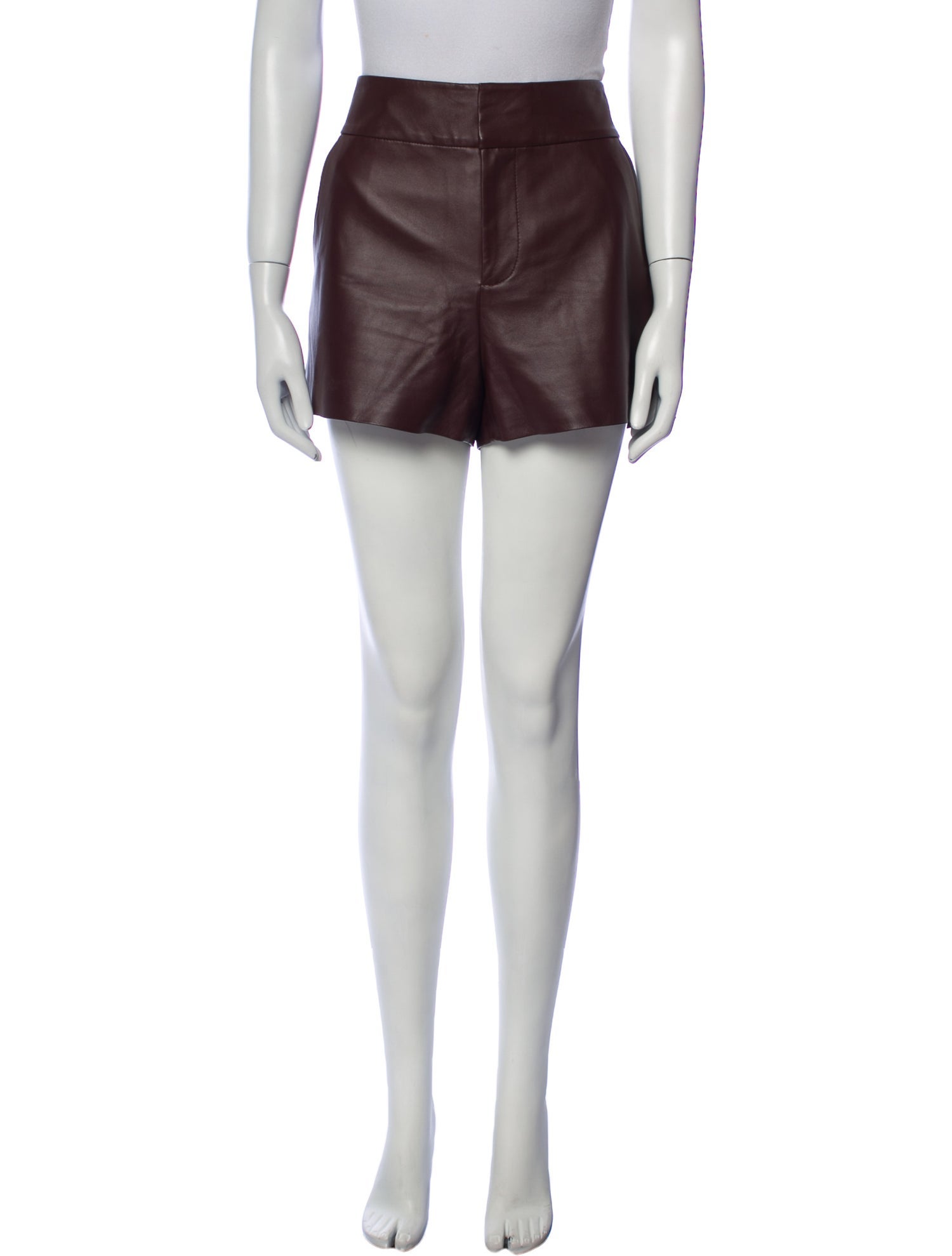 Alice + Olivia Lamb Leather Mini Shorts