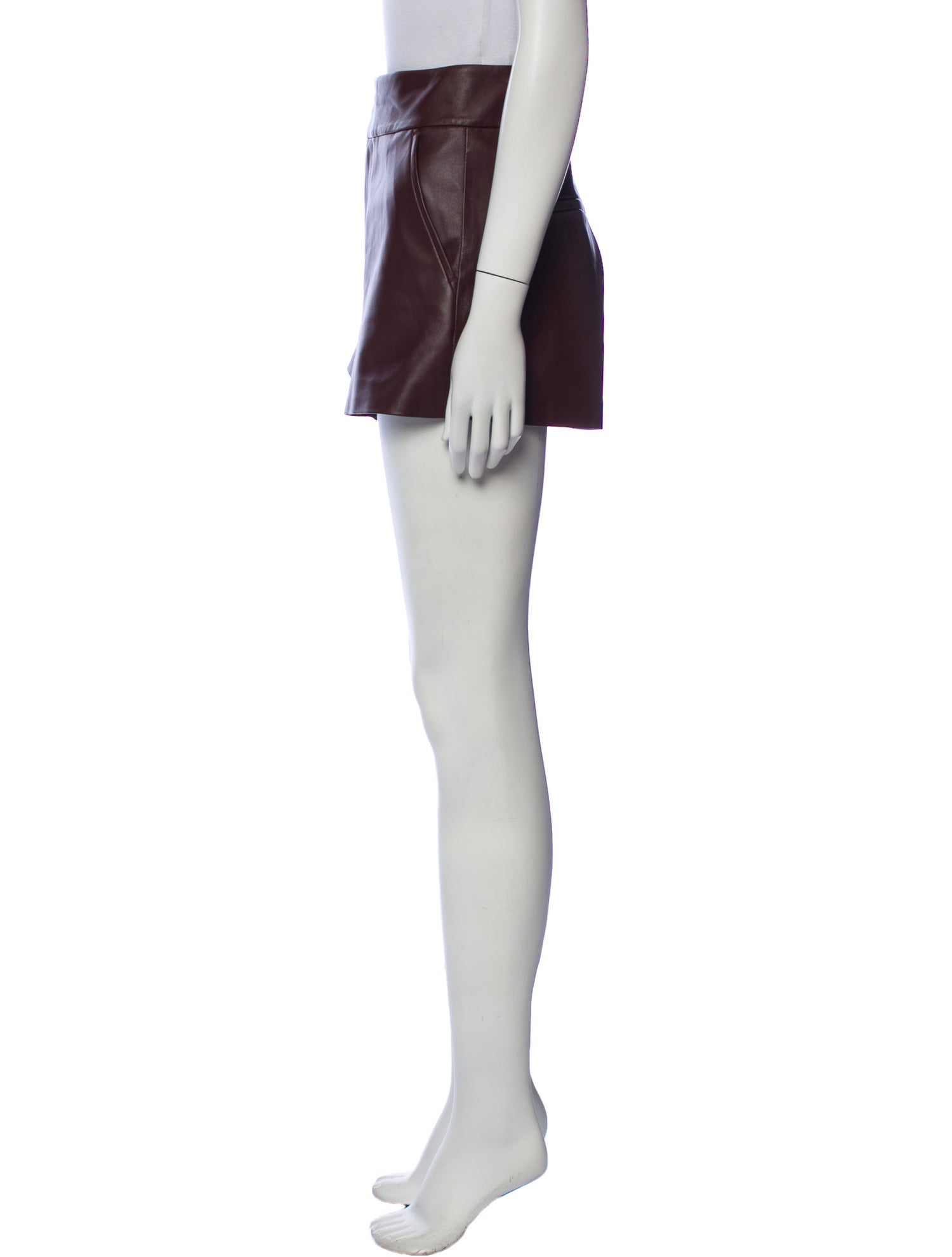 Alice + Olivia Lamb Leather Mini Shorts