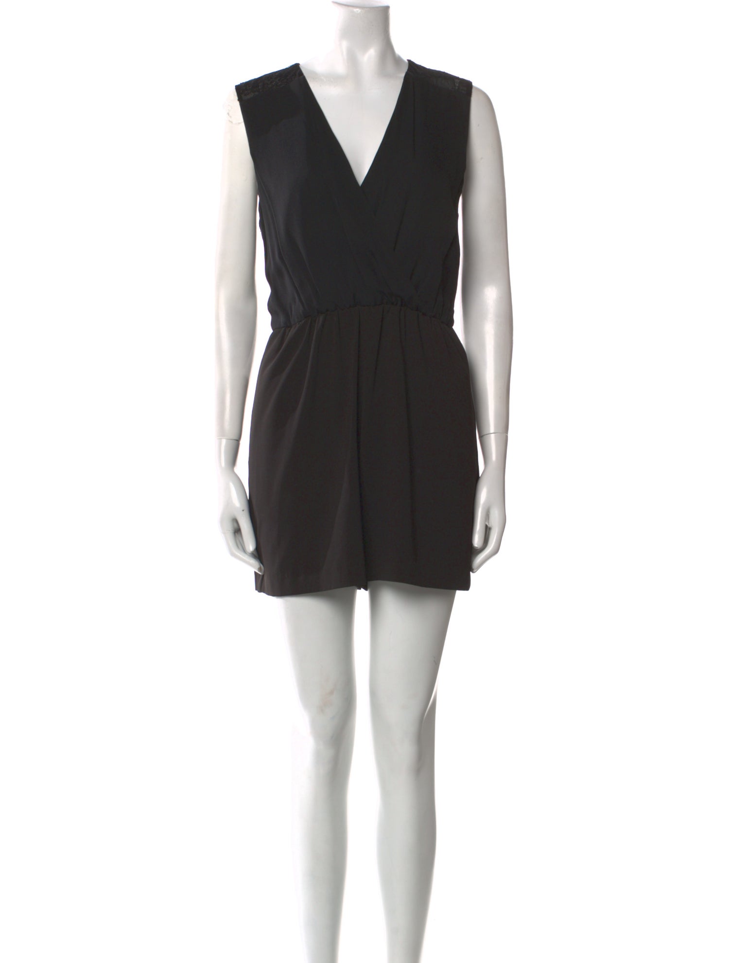 Alice + Olivia Silk V-Neck Romper