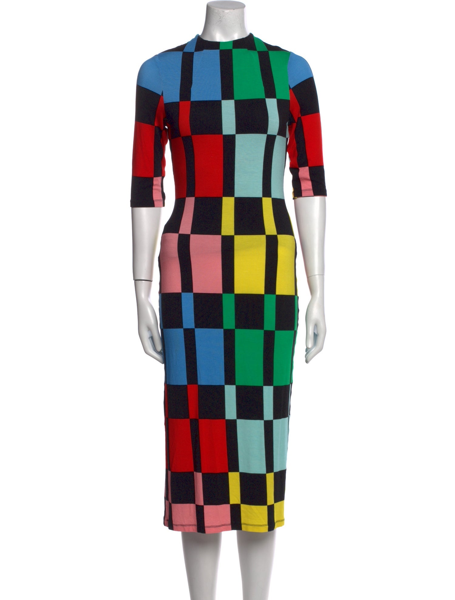 Alice + Olivia Plaid Print Knee-Length Dress