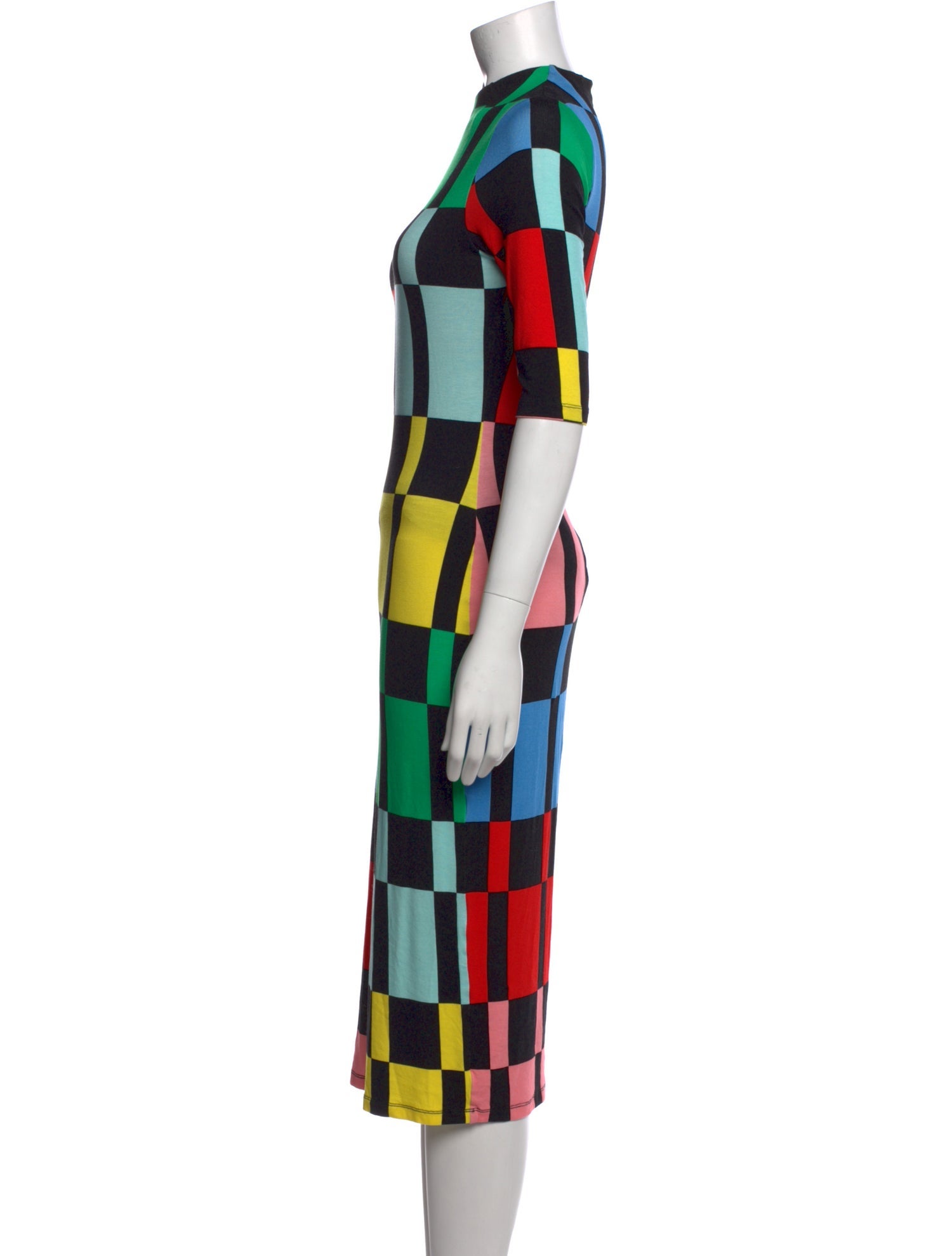 Alice + Olivia Plaid Print Knee-Length Dress