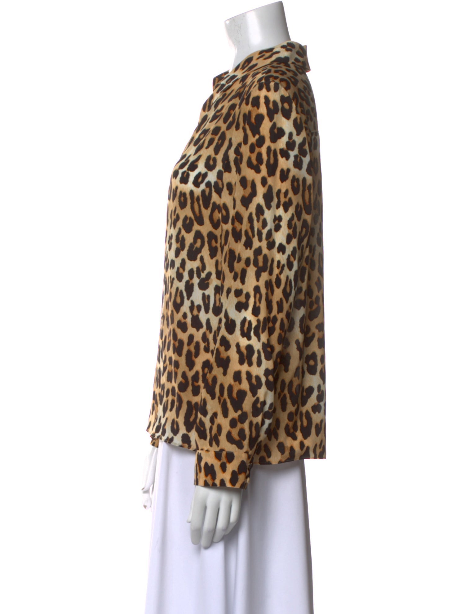 Alice + Olivia Silk Animal Print Polo