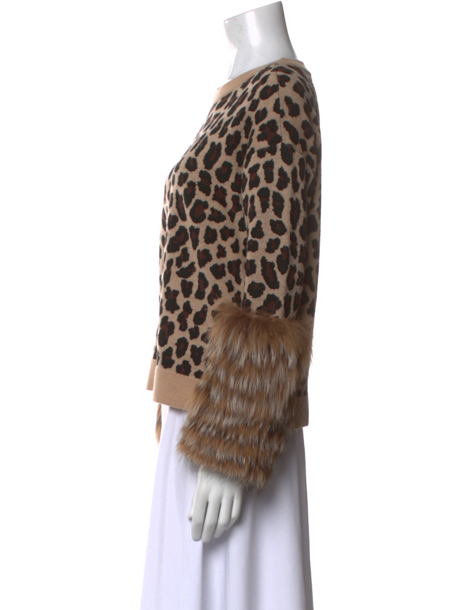 Alice + Olivia Wool Animal Print Sweater
