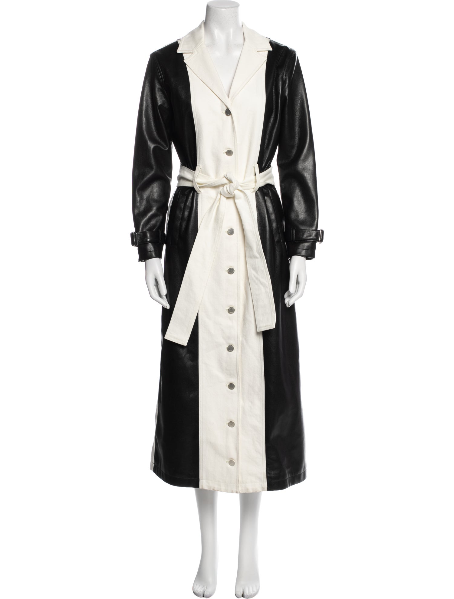 Alice + Olivia Faux Leather Trench Coat