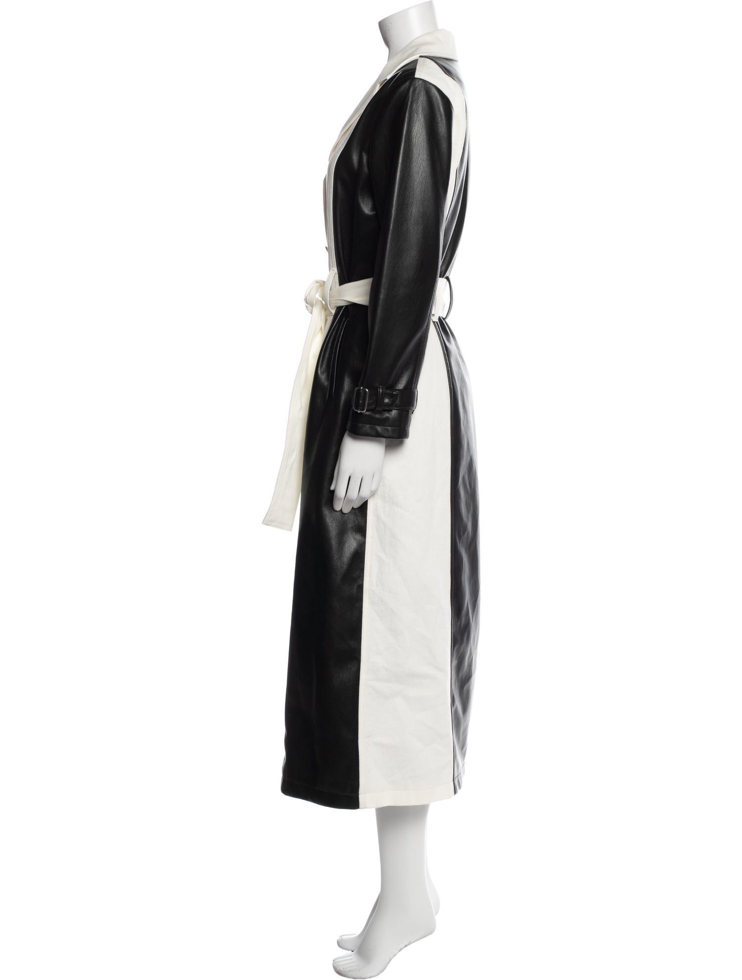 Alice + Olivia Faux Leather Trench Coat