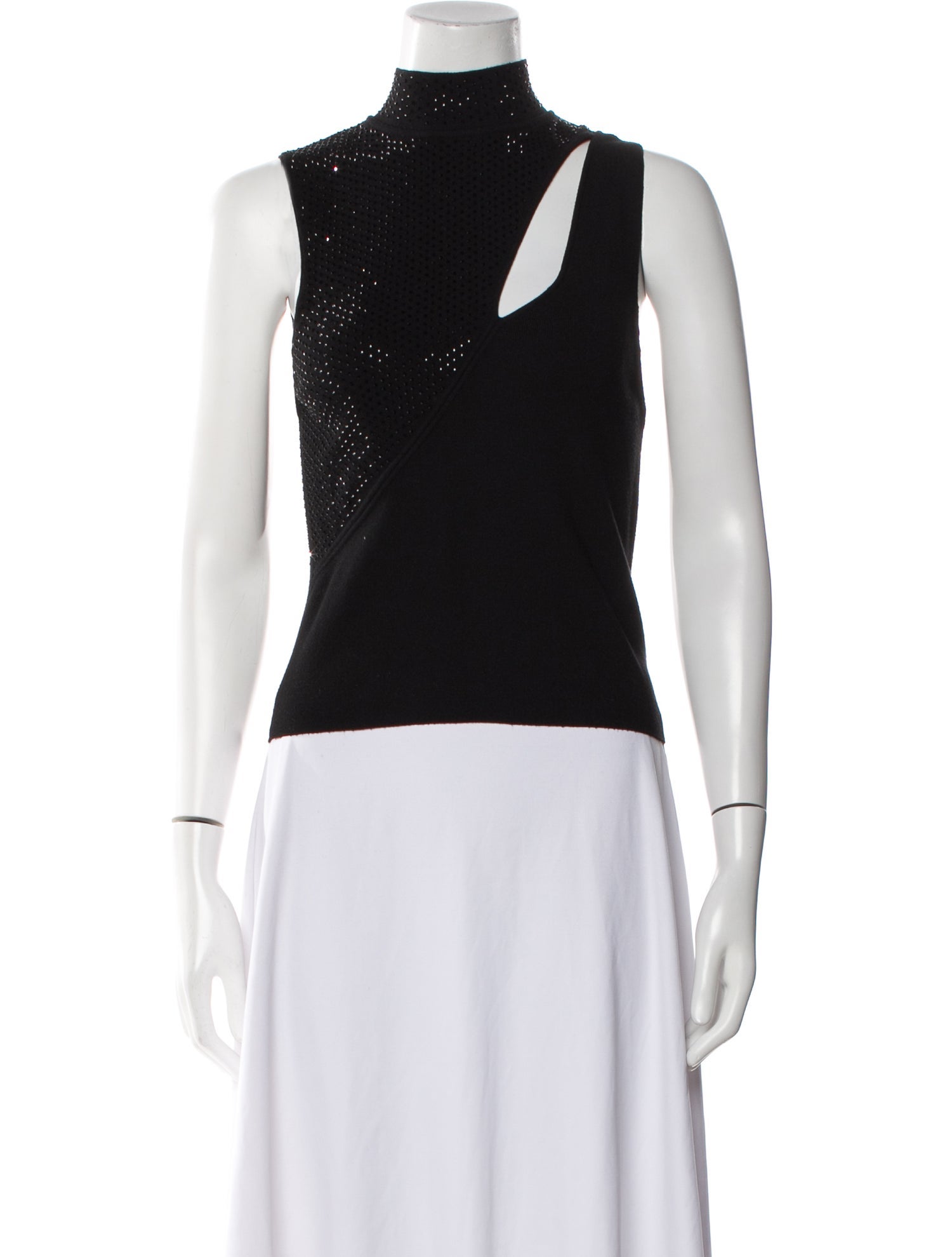 Alice + Olivia Mock Neck Sleeveless Top