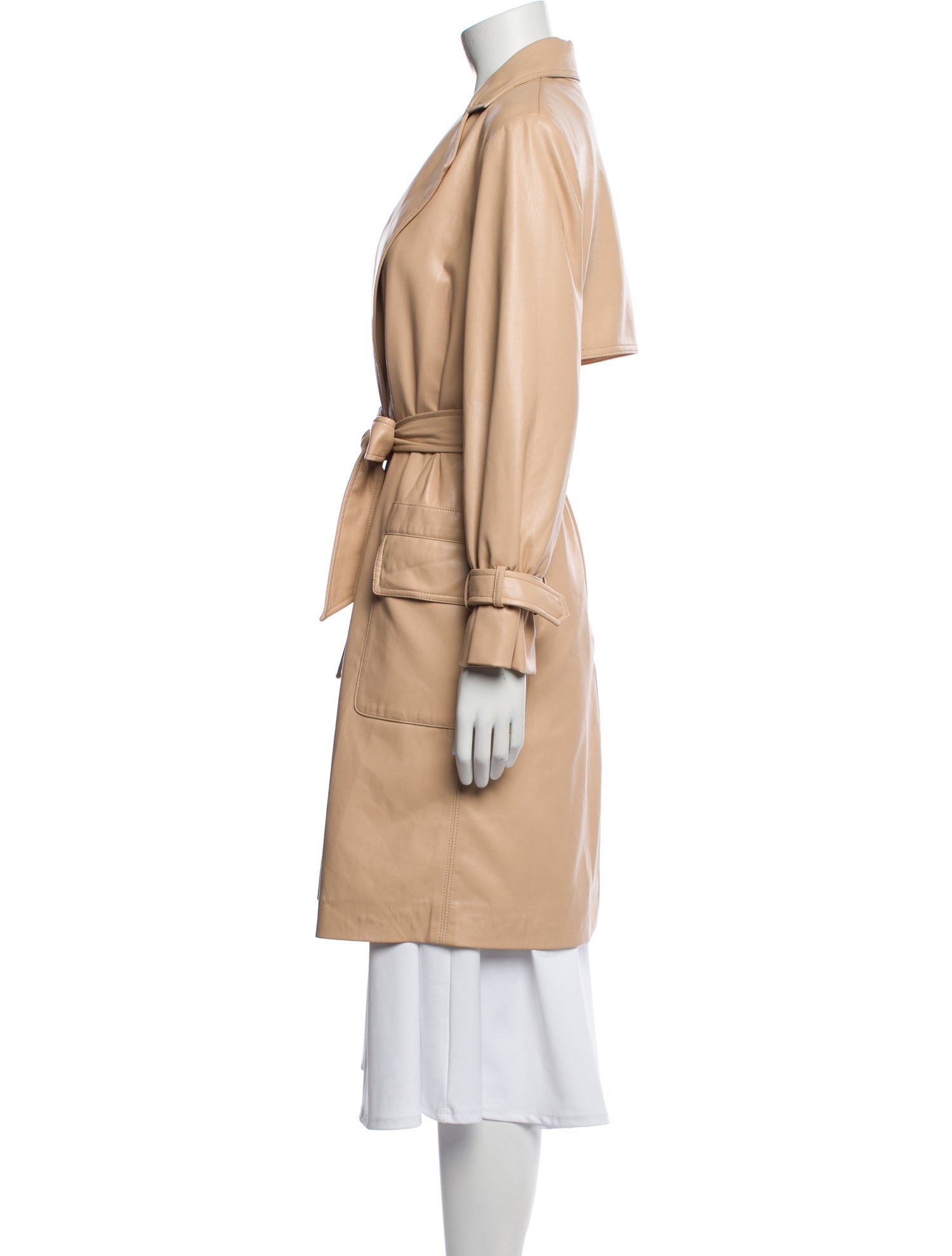Alice + Olivia Faux Leather Trench Coat