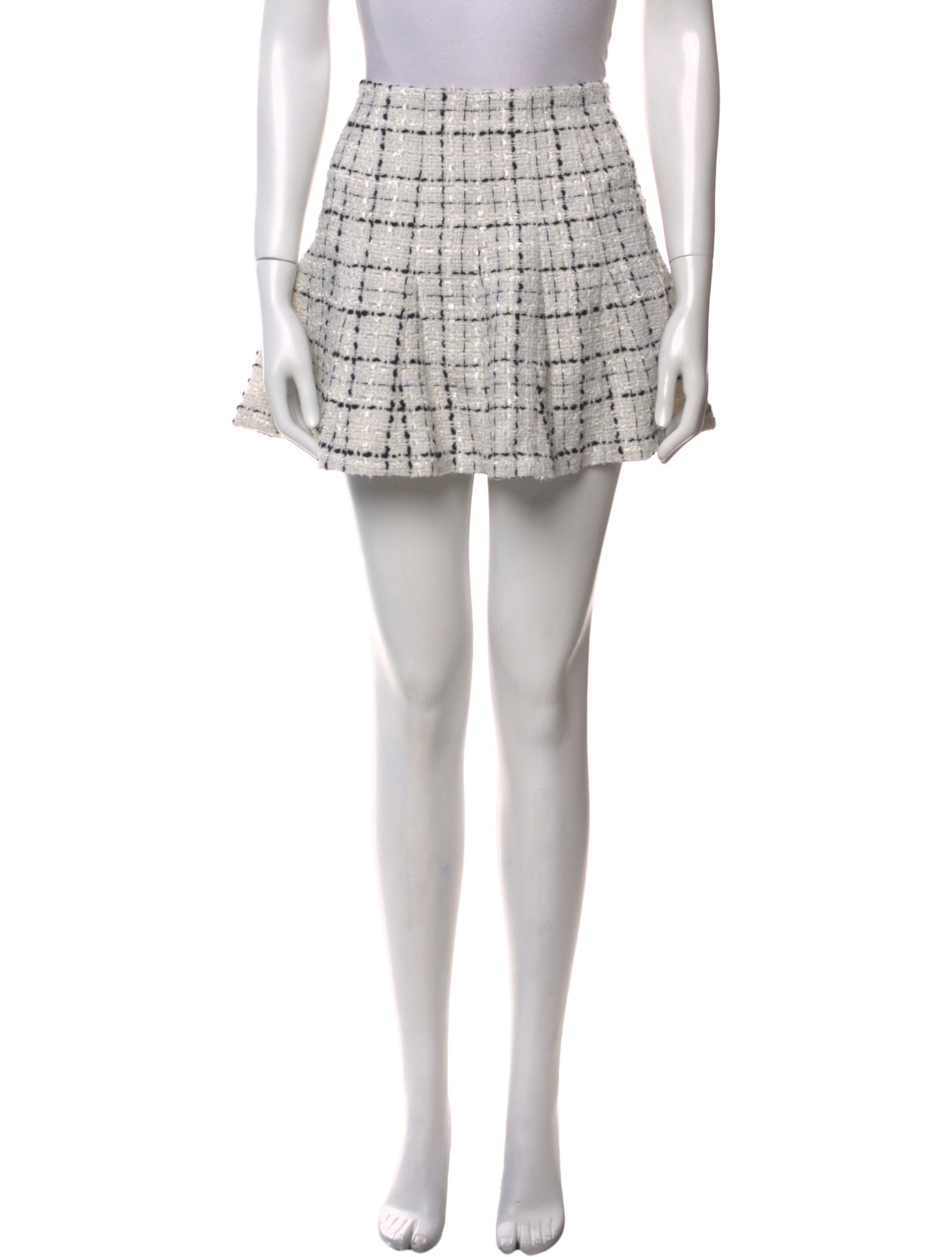 Alice + Olivia Tweed Pattern Mini Skirt