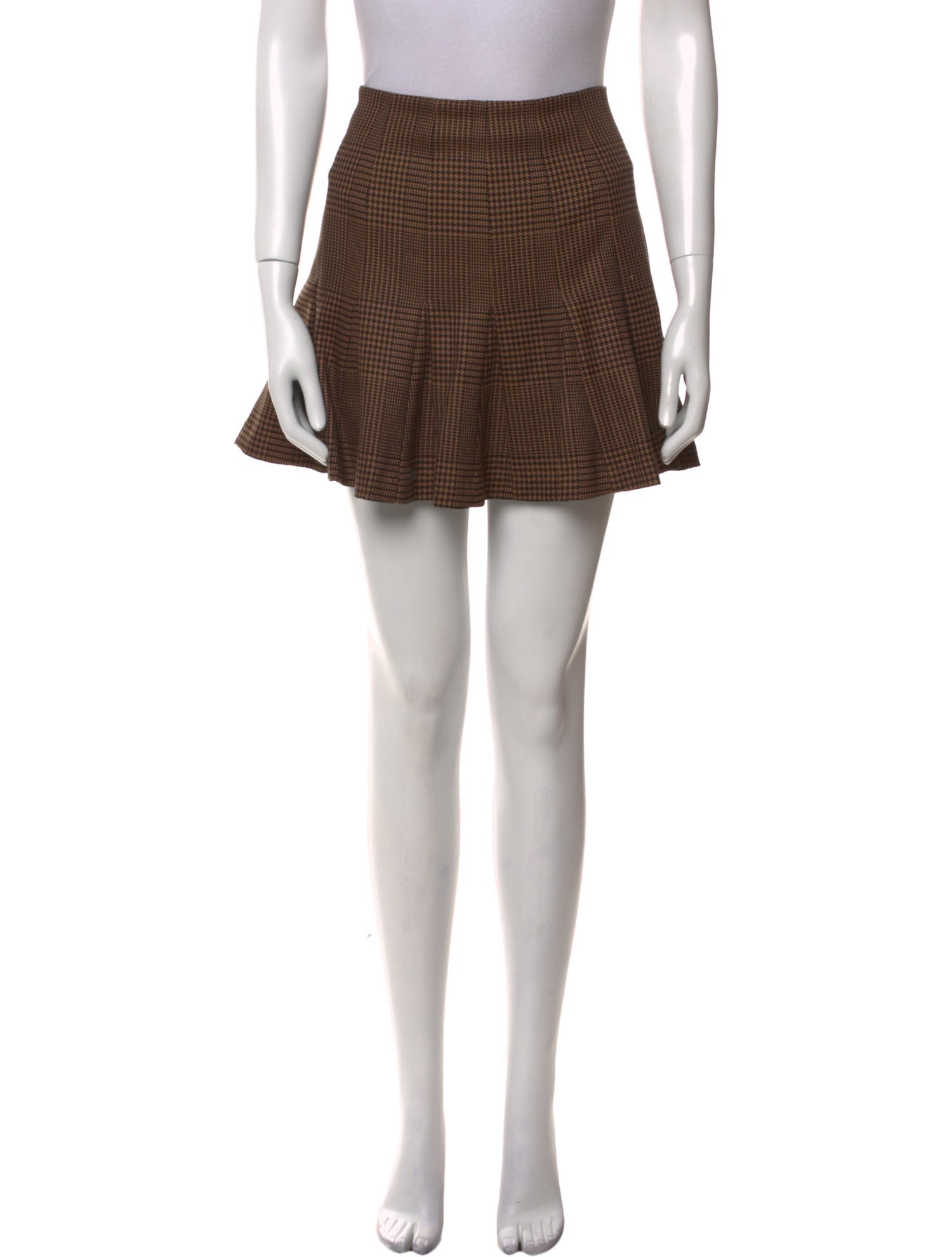 Alice + Olivia Plaid Print Mini Skirt