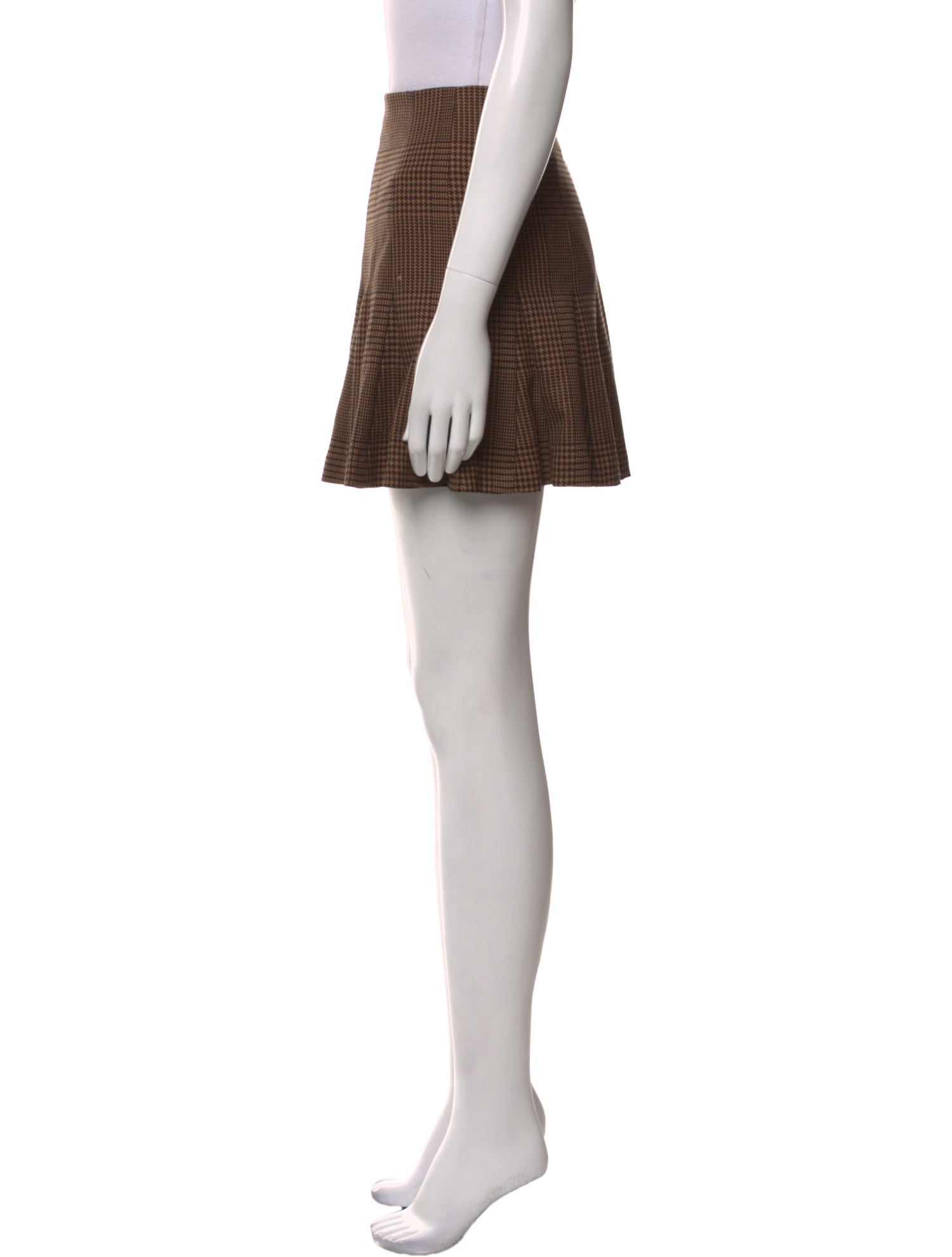 Alice + Olivia Plaid Print Mini Skirt