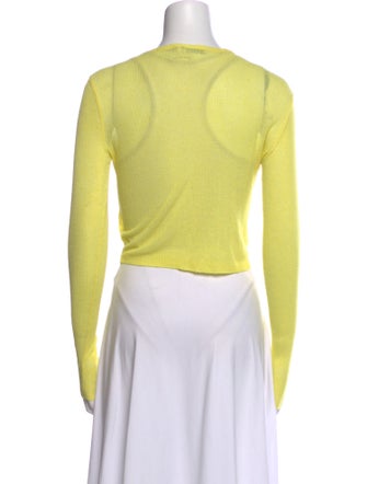 Alice + Olivia Scoop Neck Long Sleeve Crop Top