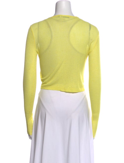 Alice + Olivia Scoop Neck Long Sleeve Crop Top