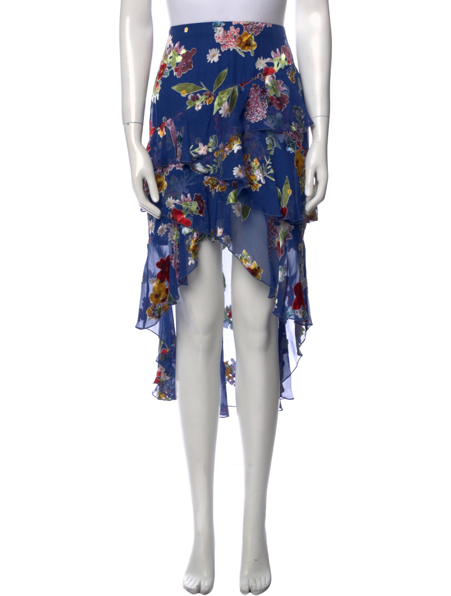 Alice + Olivia Floral Print Midi Length Skirt