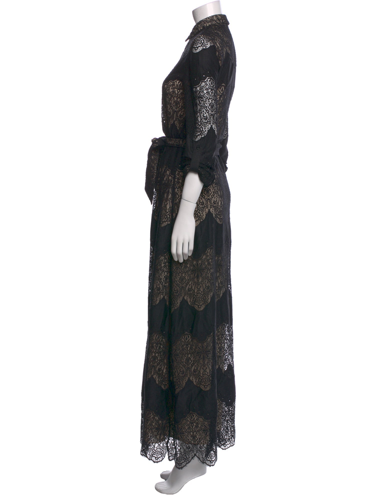 Alice + Olivia Lace Pattern Long Dress