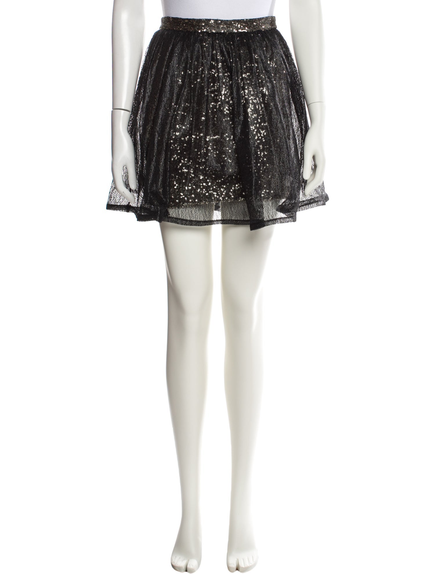 Alice + Olivia Mesh Accents Mini Skirt